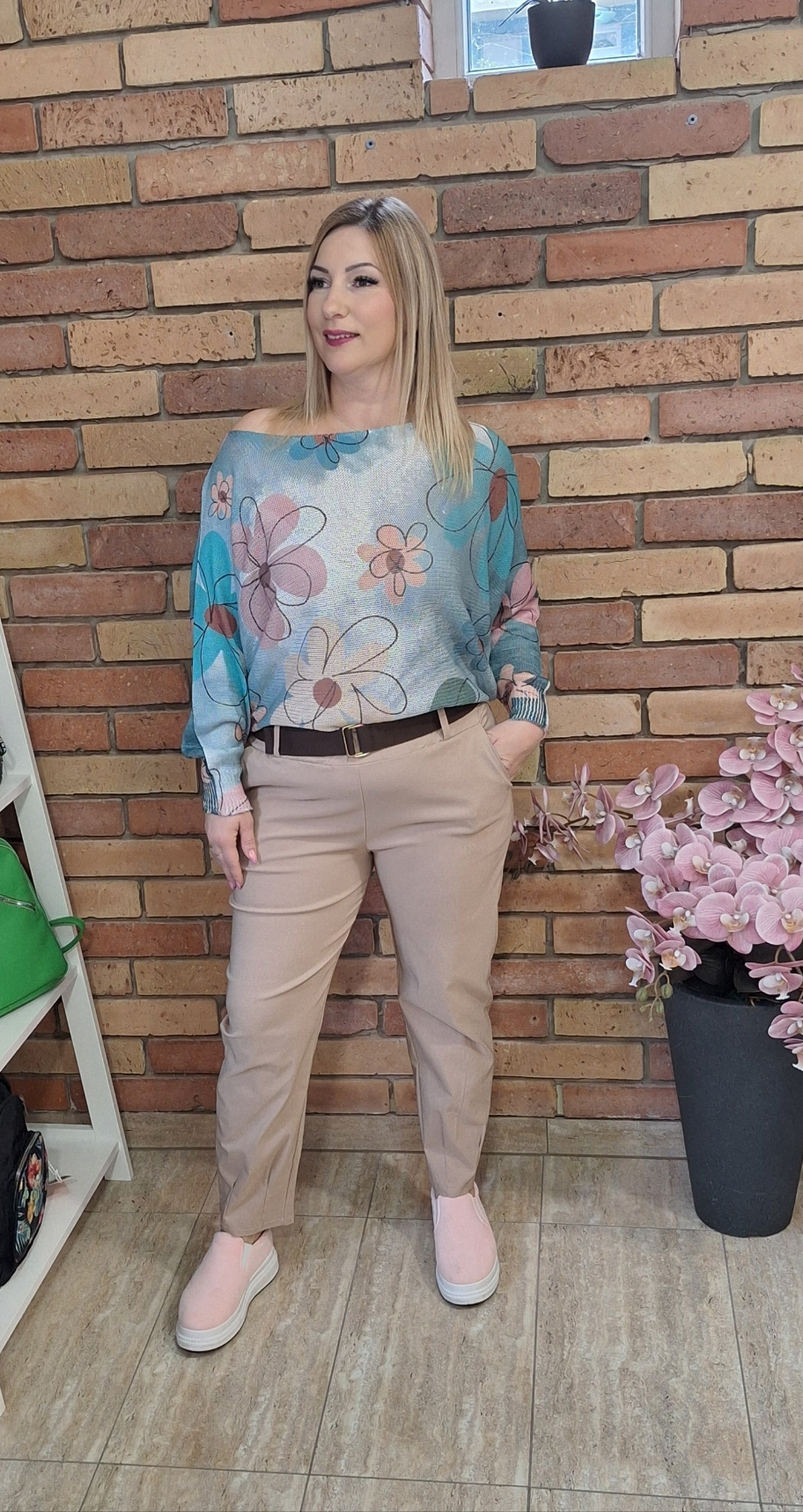 Mintás cérnakötött felső