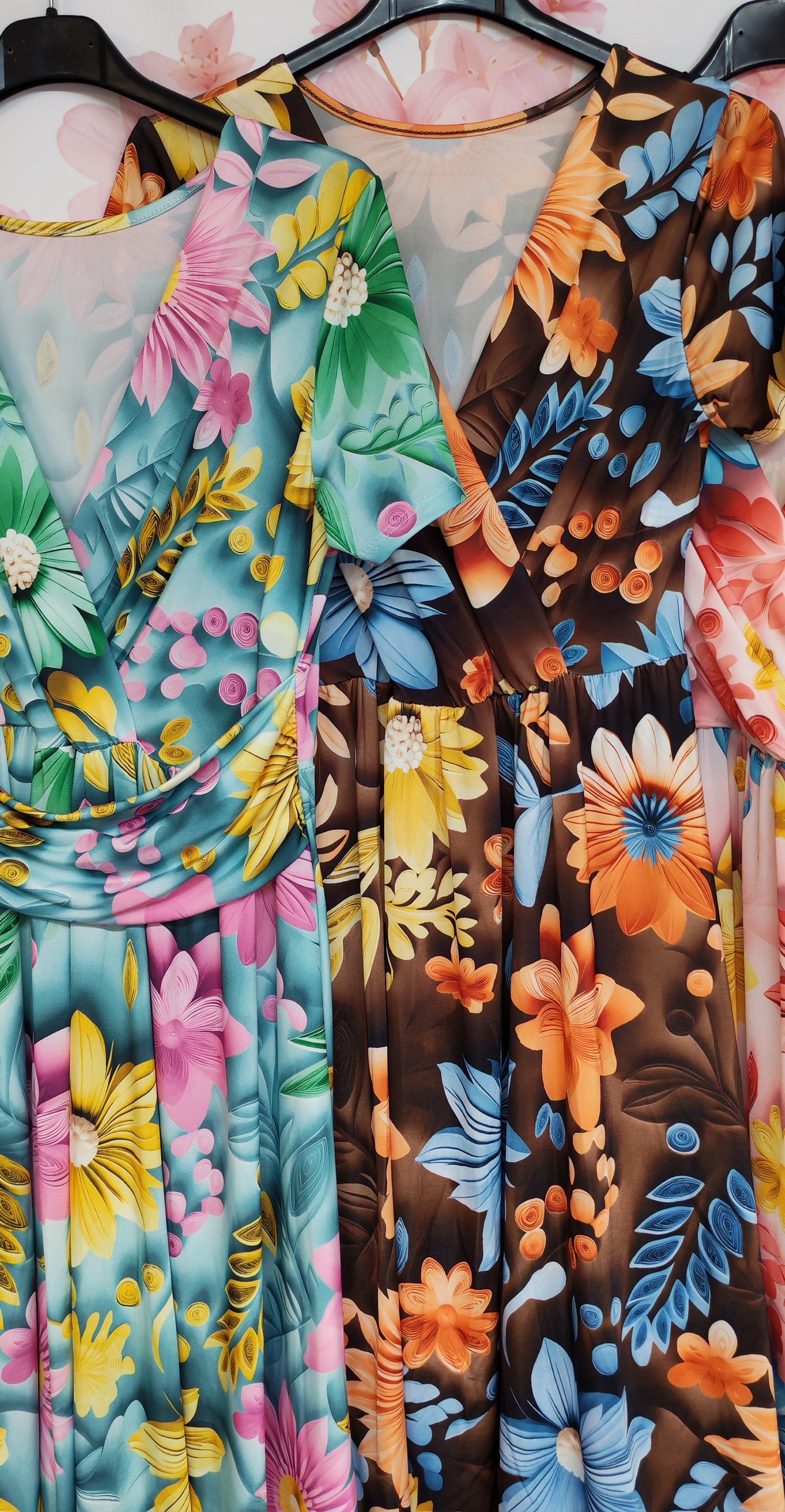 FLORAL jégselyem ruha