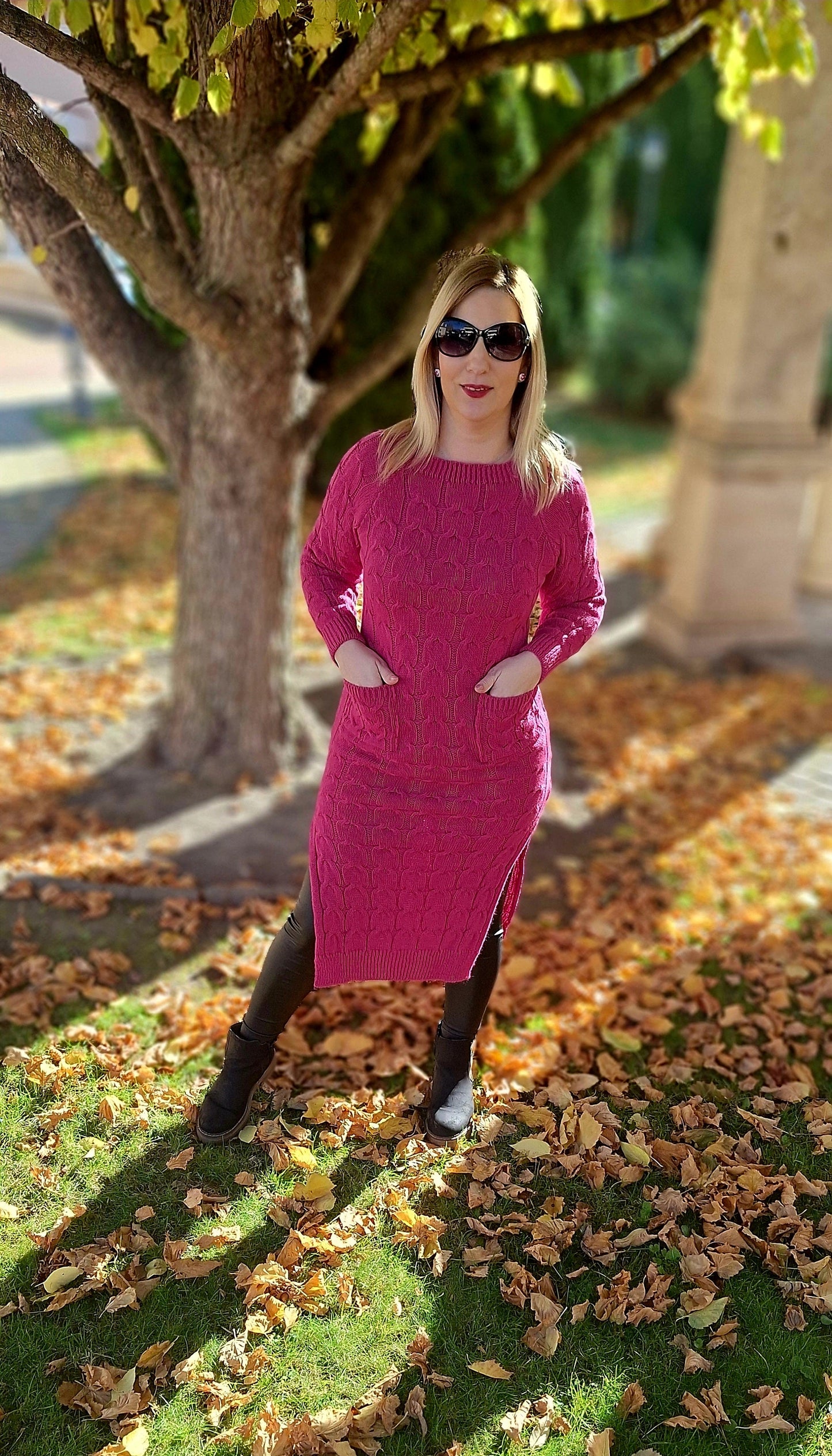 Zsebes felsliccelt tunika