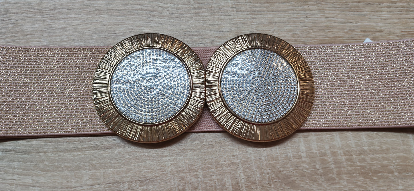 Rosegold köves öv