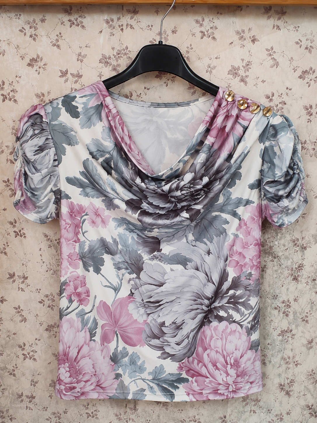 PEONY Arany gombos felső