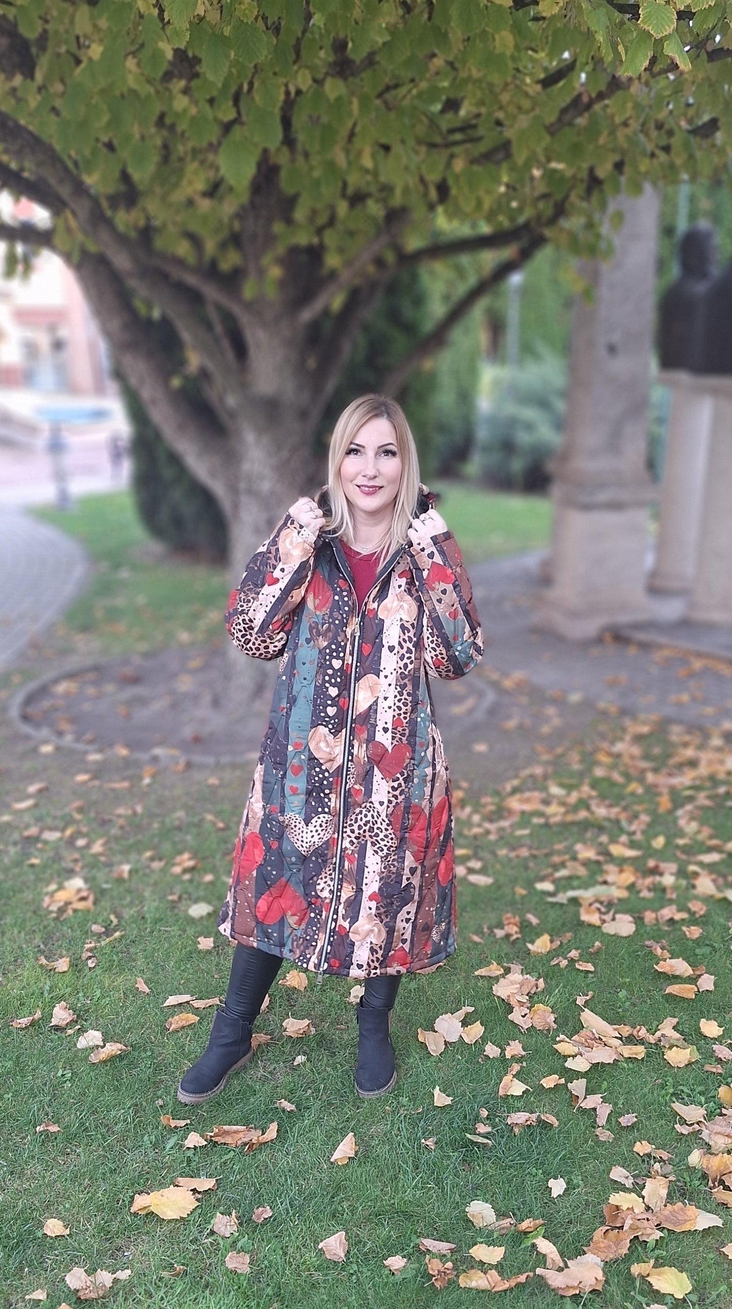 Prémium, mintás kabát