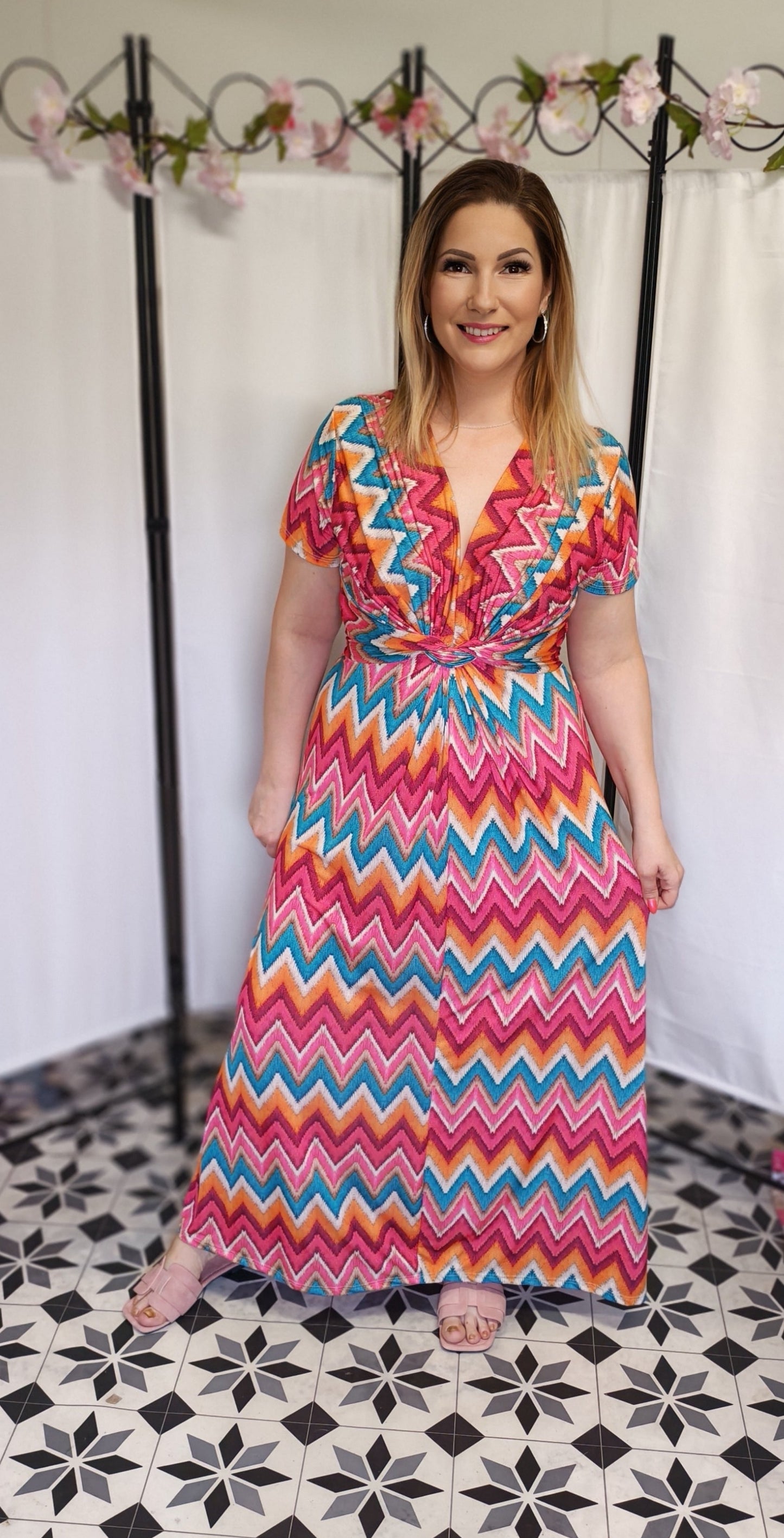 BOHO ZigZag Maxi ruha