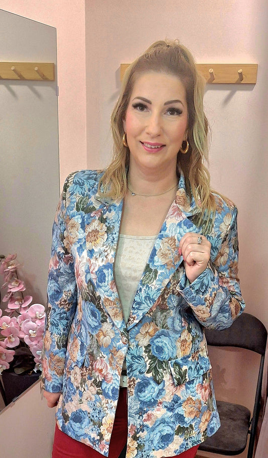 Virágos blézer (M-L-XL)