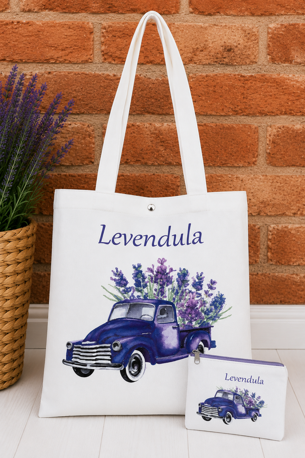 Levendula vászon táska