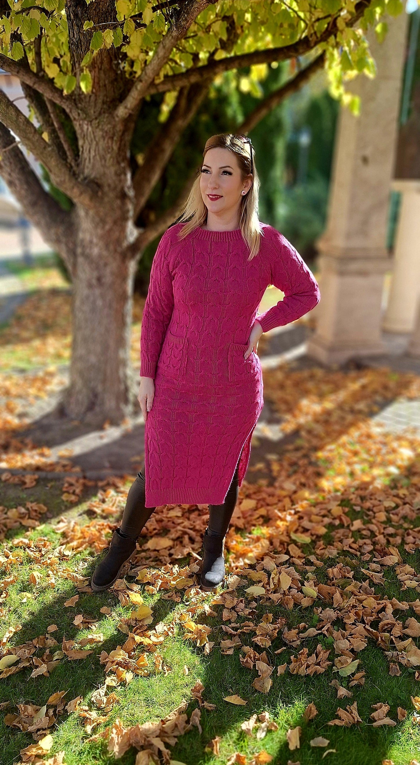 Zsebes felsliccelt tunika