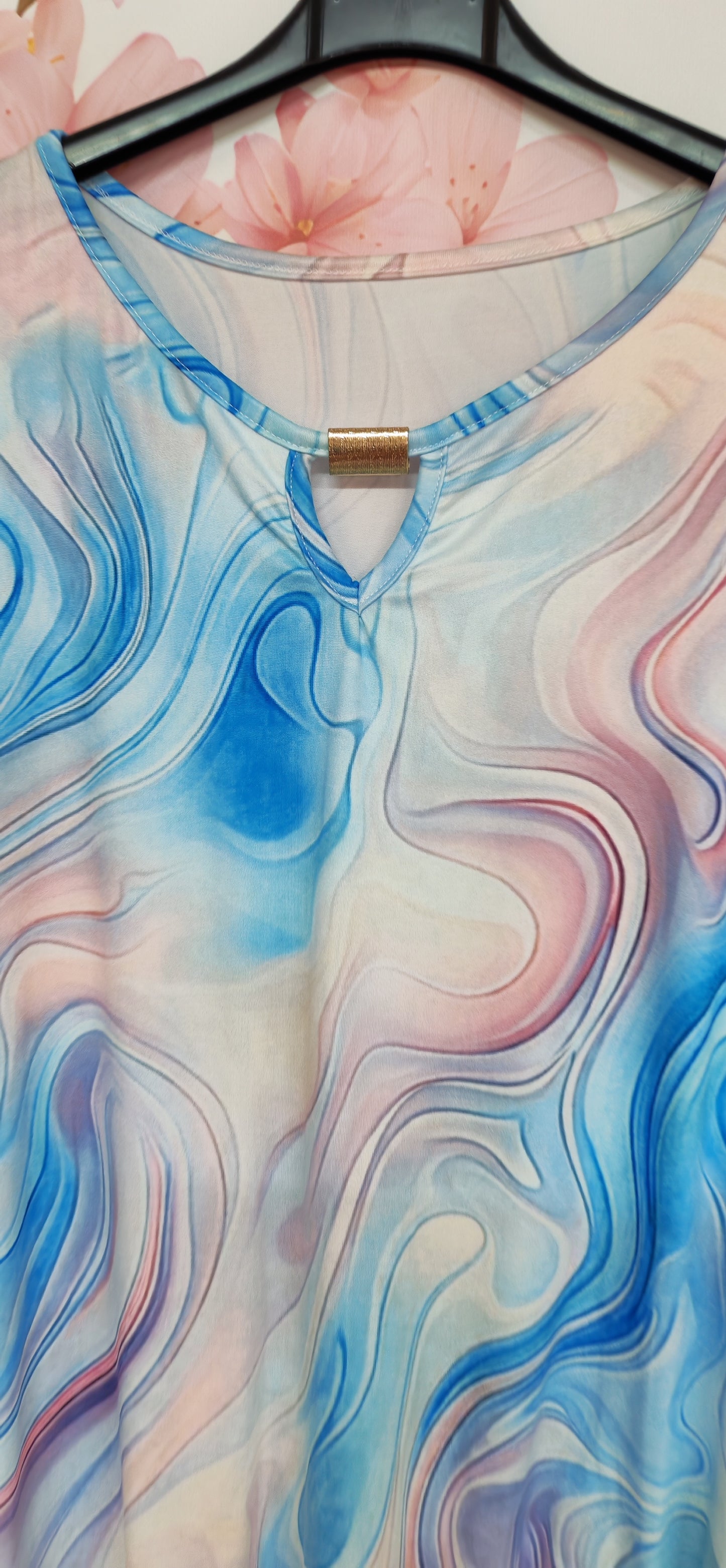 AQUARELLE Gumis aljú felső (L-XL-XXL)