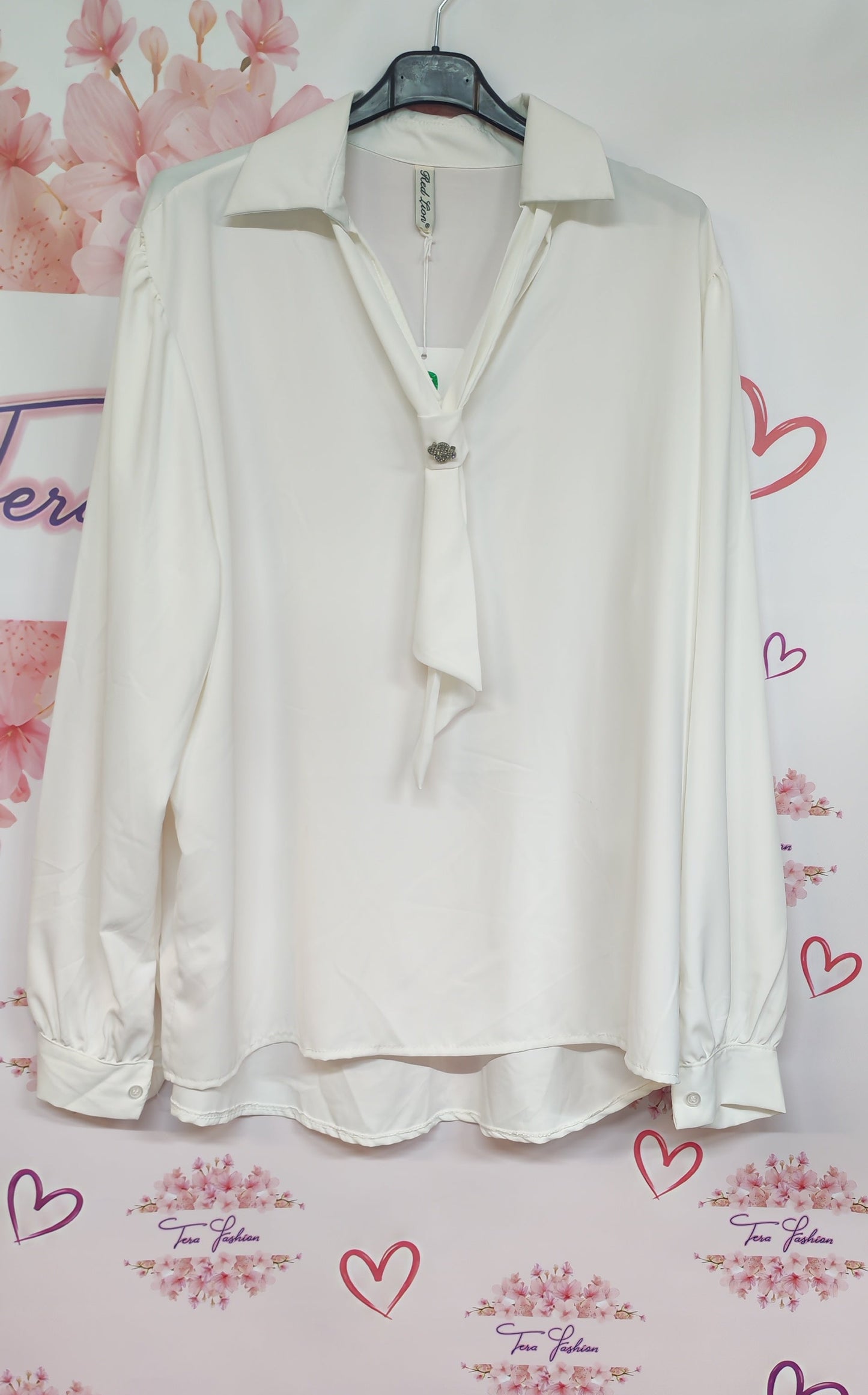 Fehér plus size blúz