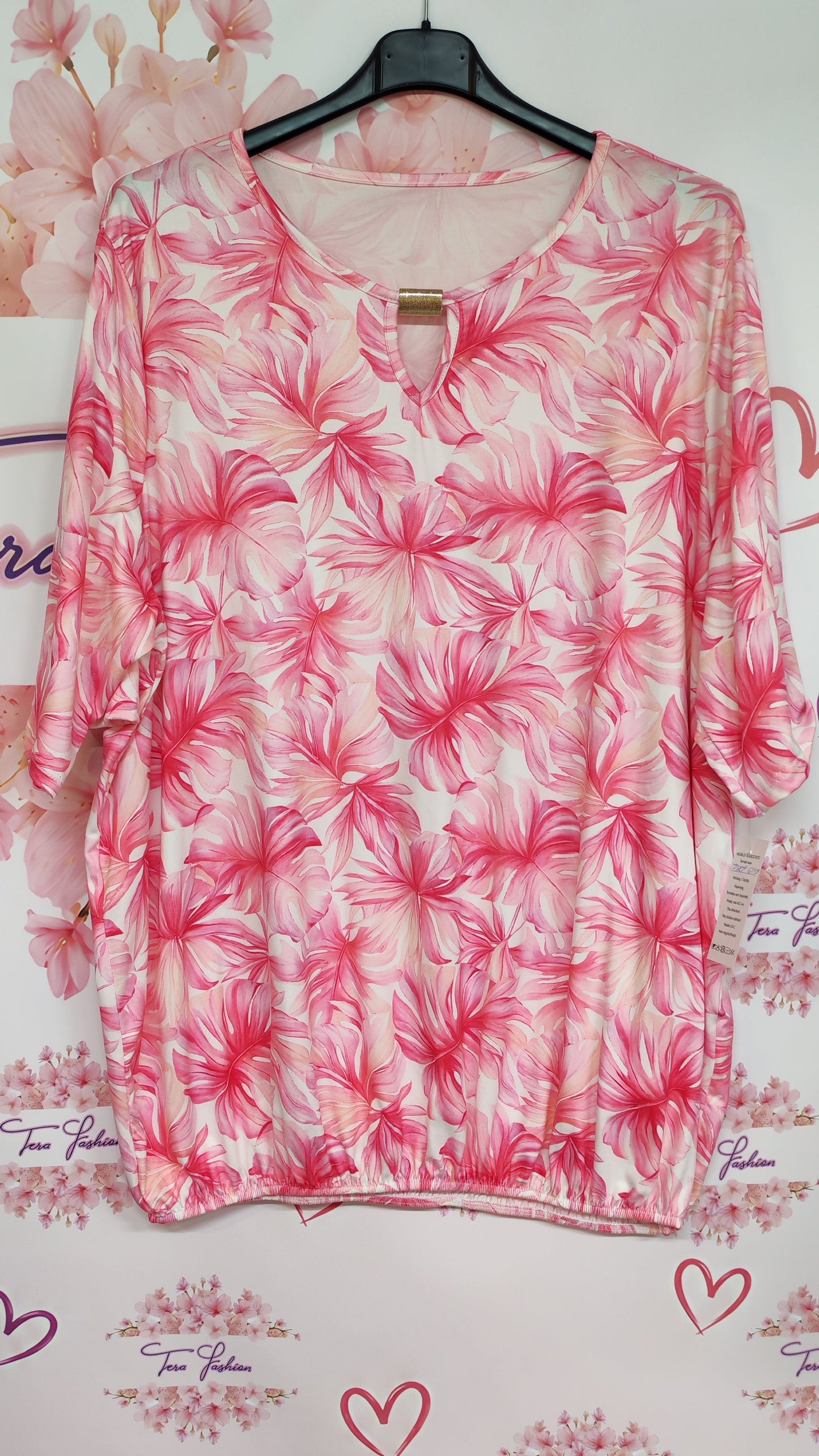 AQUARELLE Gumis aljú felső (L-XL-XXL)