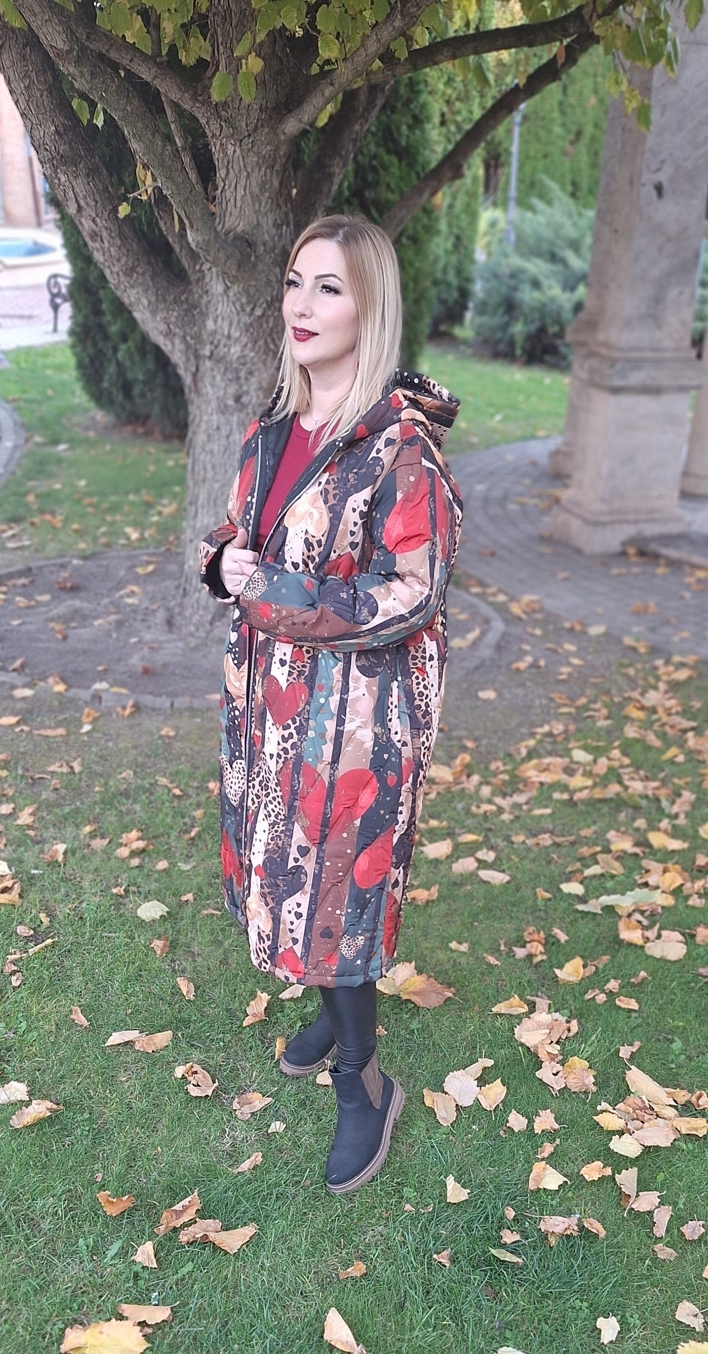 Prémium, mintás kabát