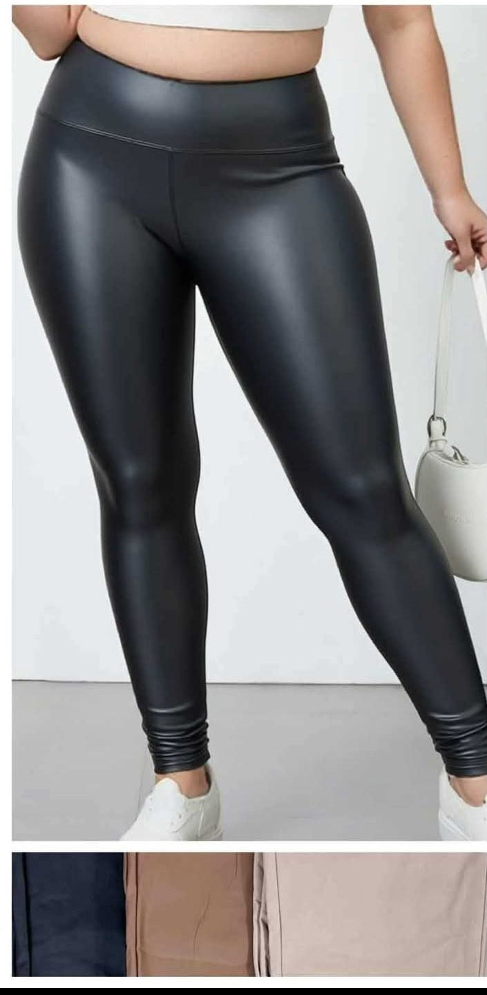 Bőrhatású leggings, enyhén bélelt! (2Xl-5XL)
