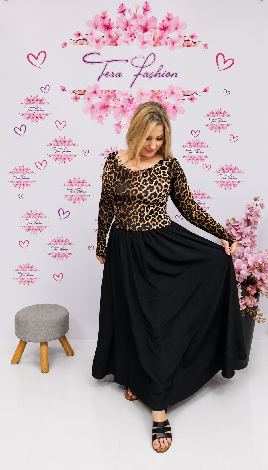 LEONA Ocelot maxi ruha