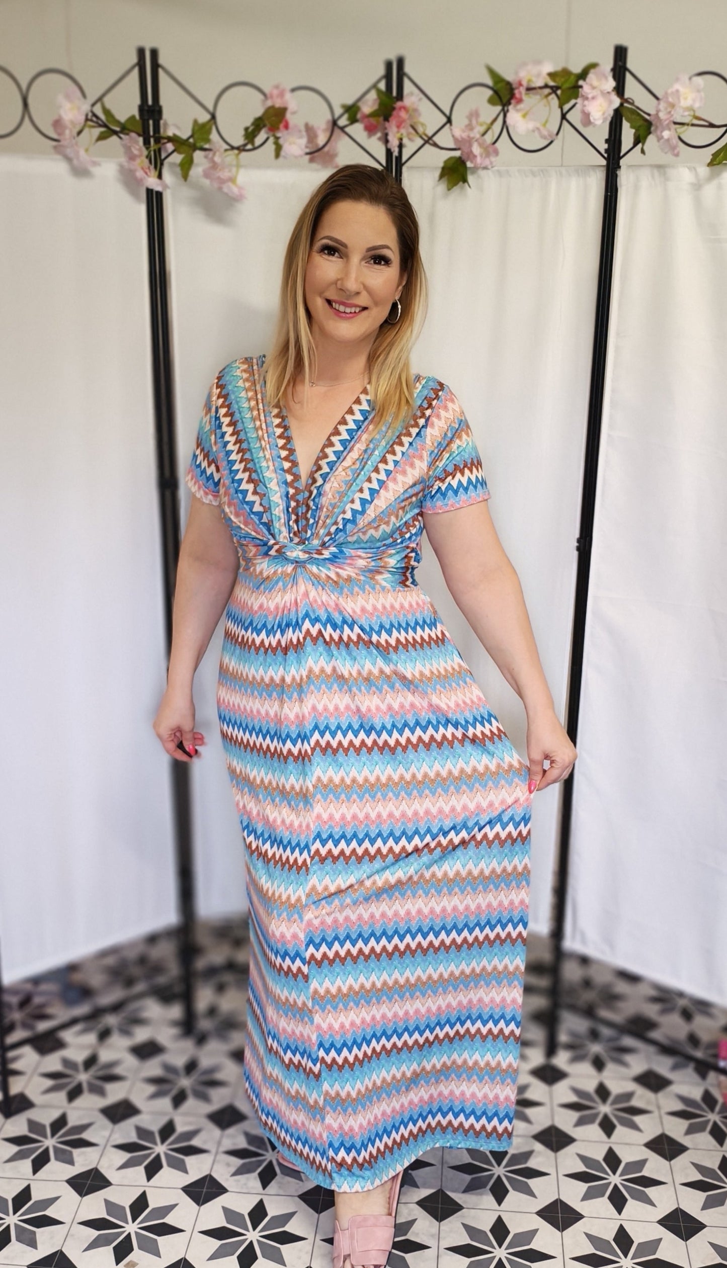 BOHO ZigZag Maxi ruha