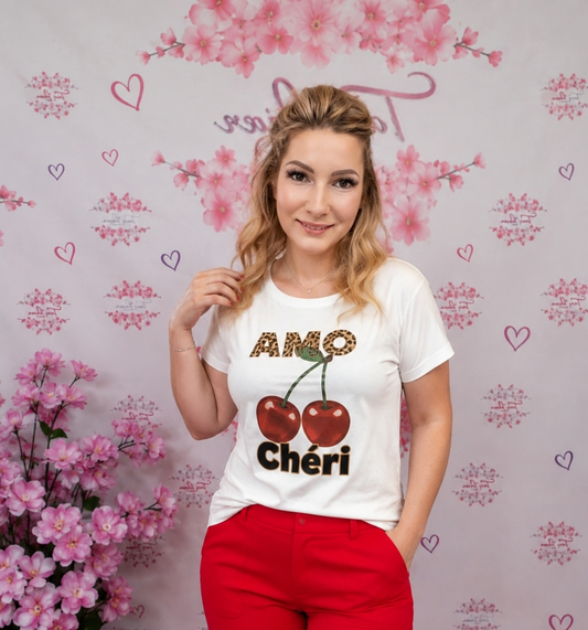 CHERRY Pamut póló M-L