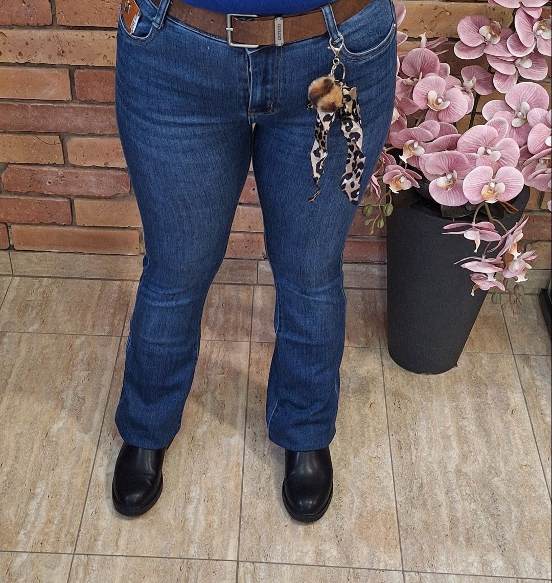 Trapéz szárú farmer nadrág