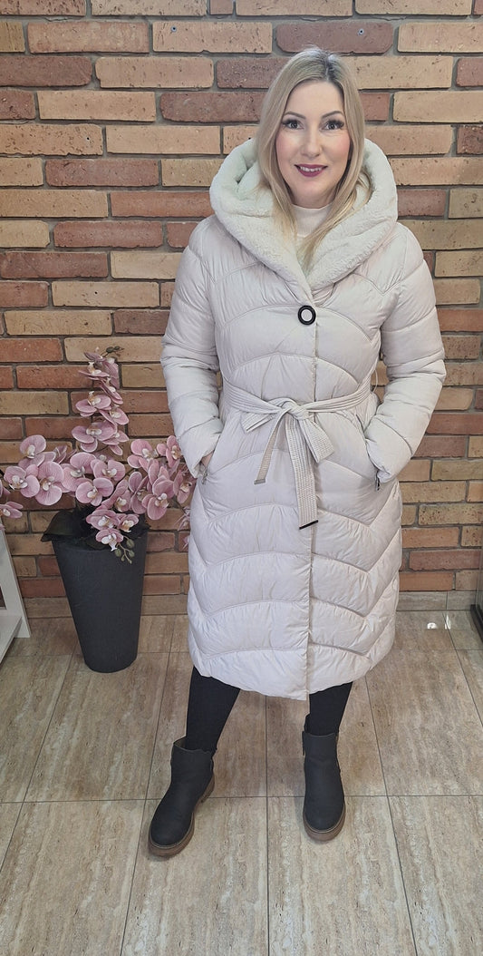 Szürkés-Fehér téli kabát