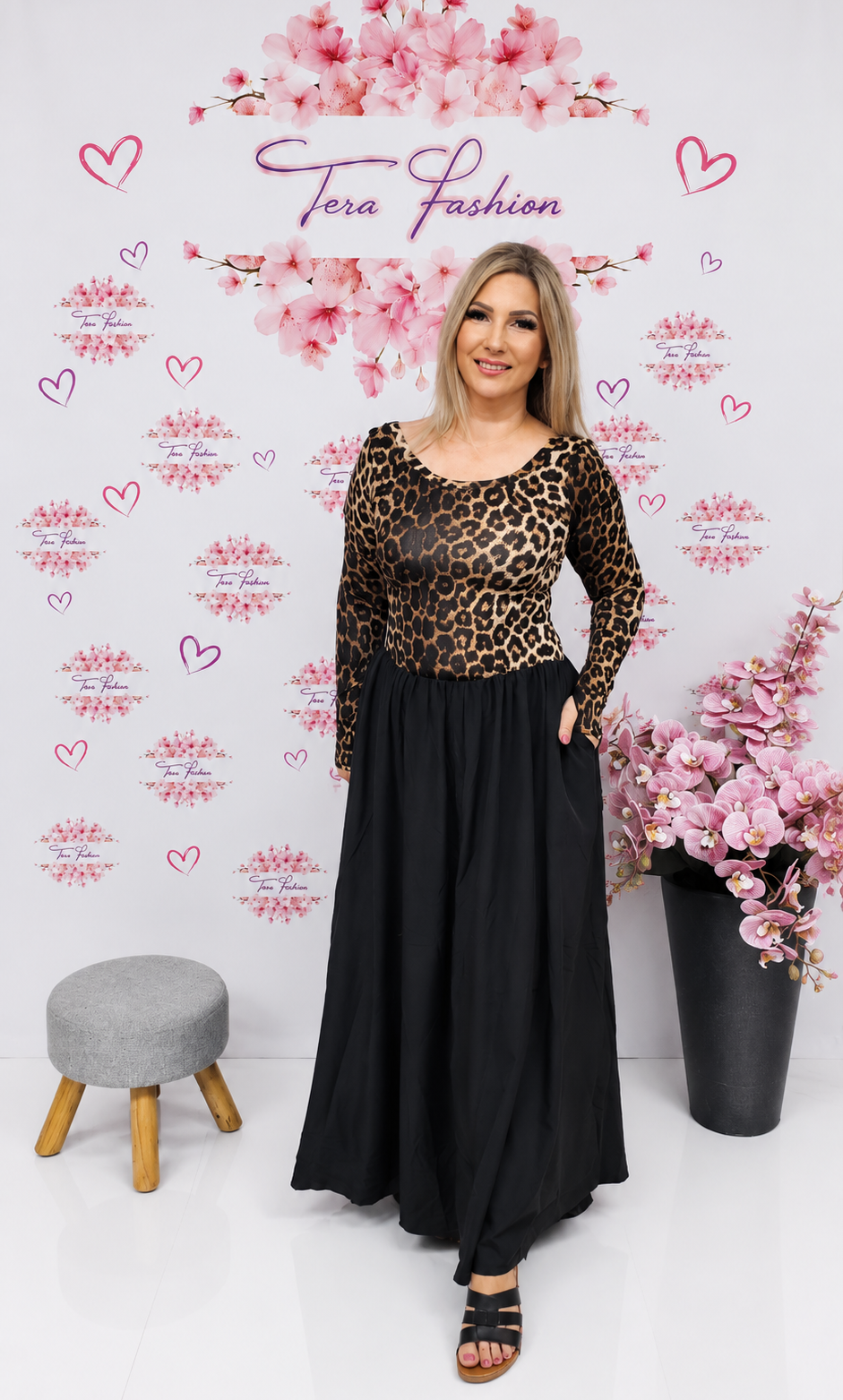 LEONA Ocelot maxi ruha