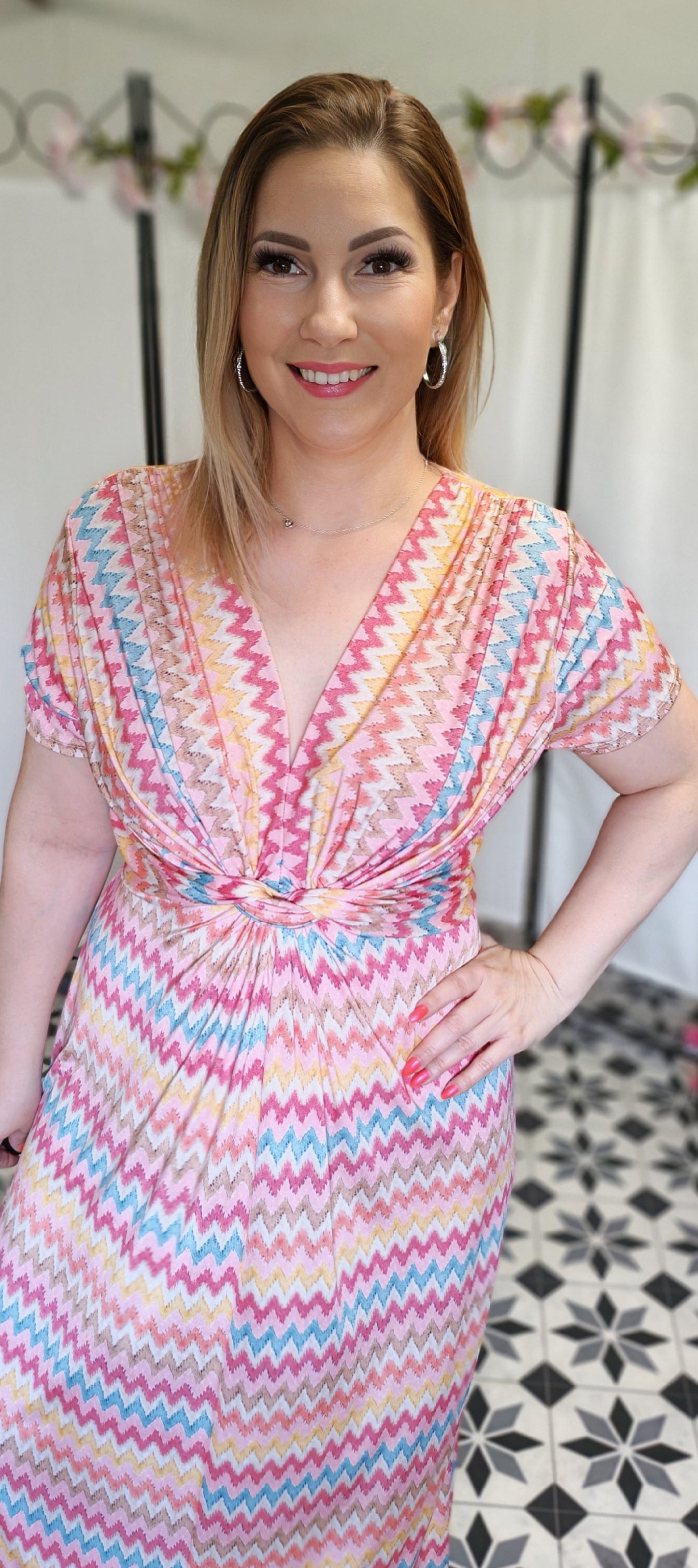 BOHO ZigZag Maxi ruha