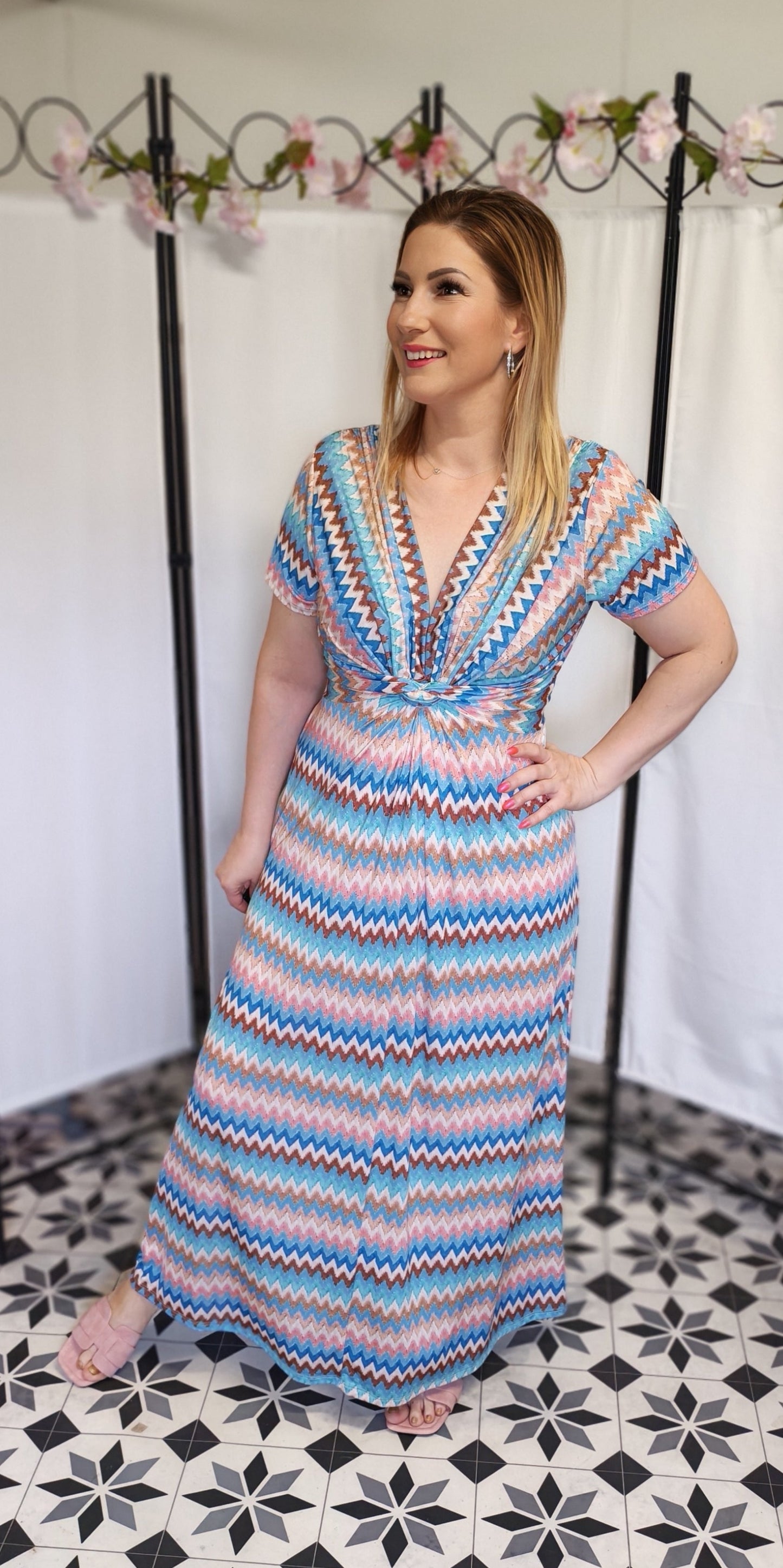 BOHO ZigZag Maxi ruha