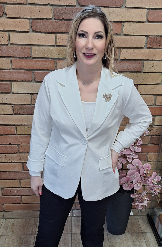 Pamut nagyméretű blézer (M-XL)