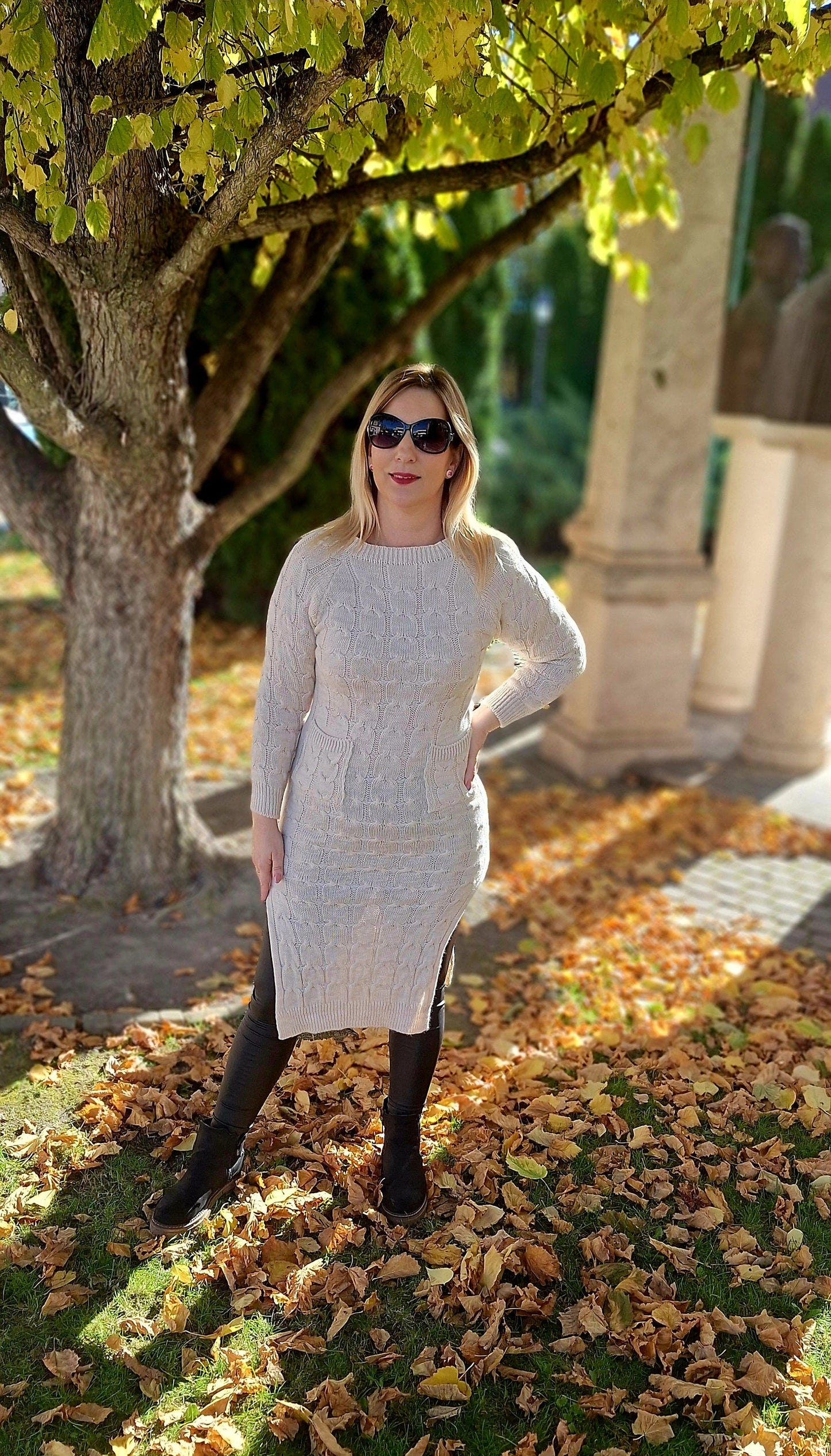 Zsebes felsliccelt tunika