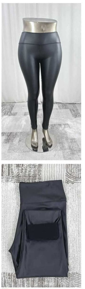 Bőrhatású leggings, enyhén bélelt! (2Xl-5XL)