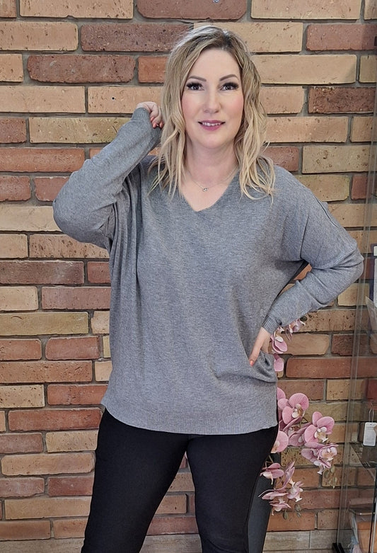 Finomkötésű,denevér ujjú felső (M-Xl)