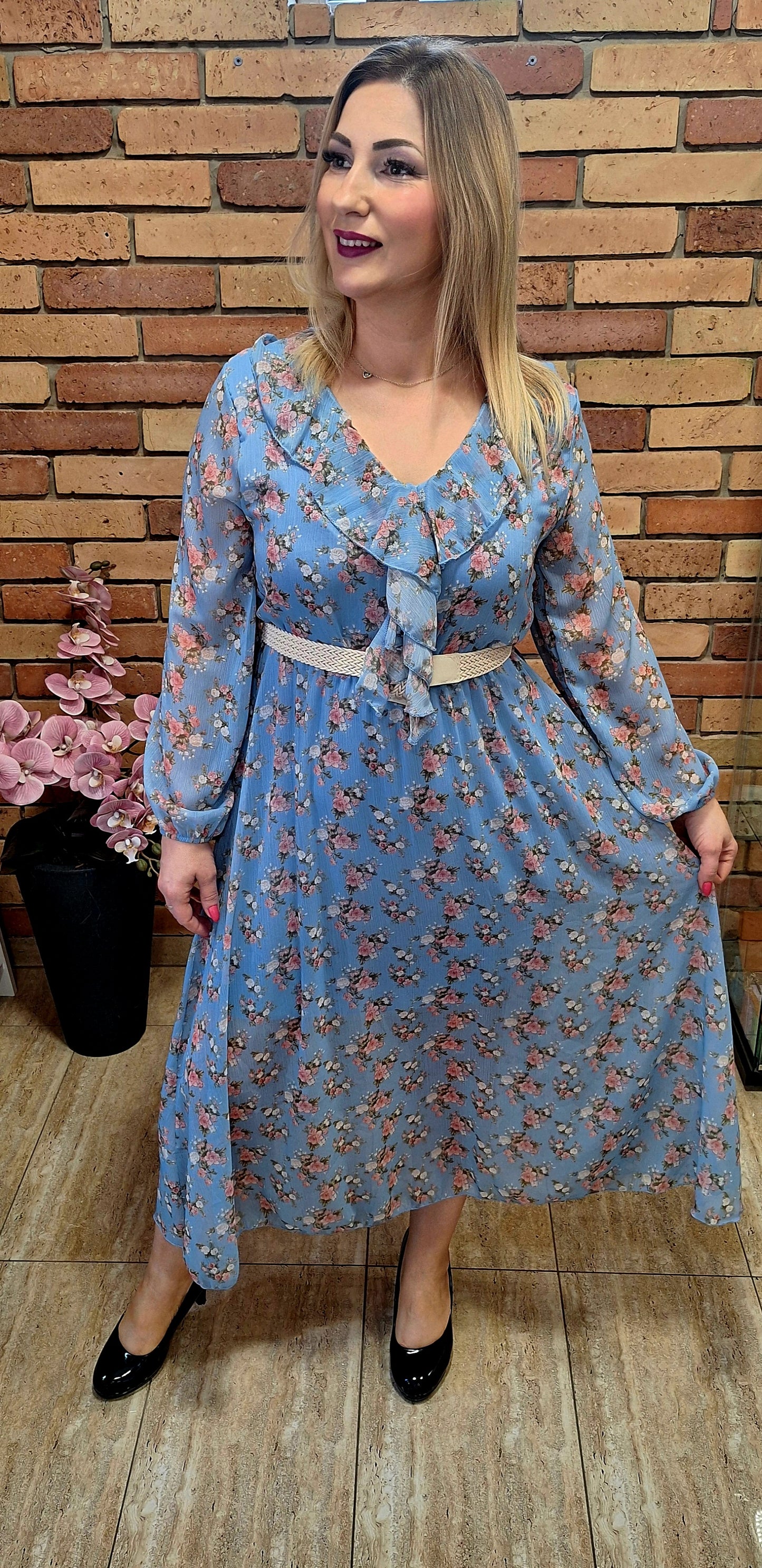 Apró virág 🌸 mintás ruha