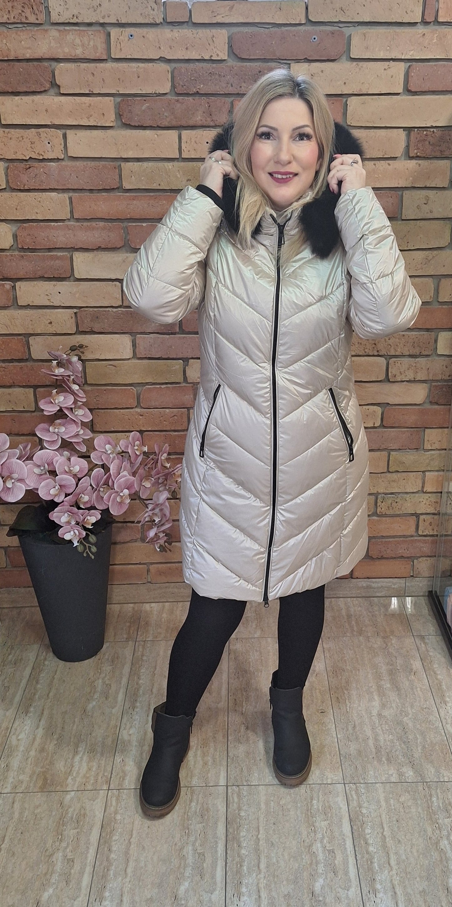 Pezsgő téli kabát