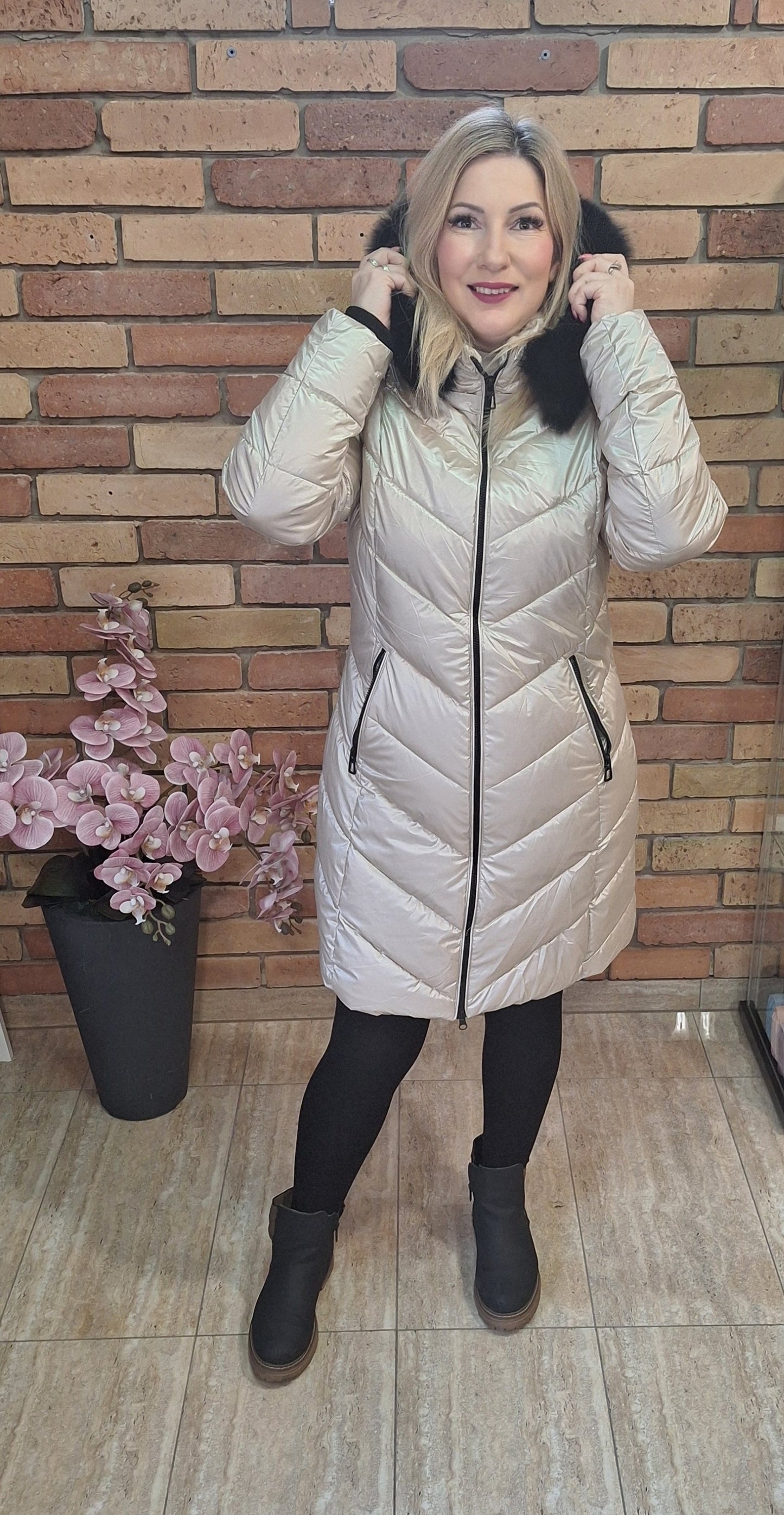 Pezsgő téli kabát