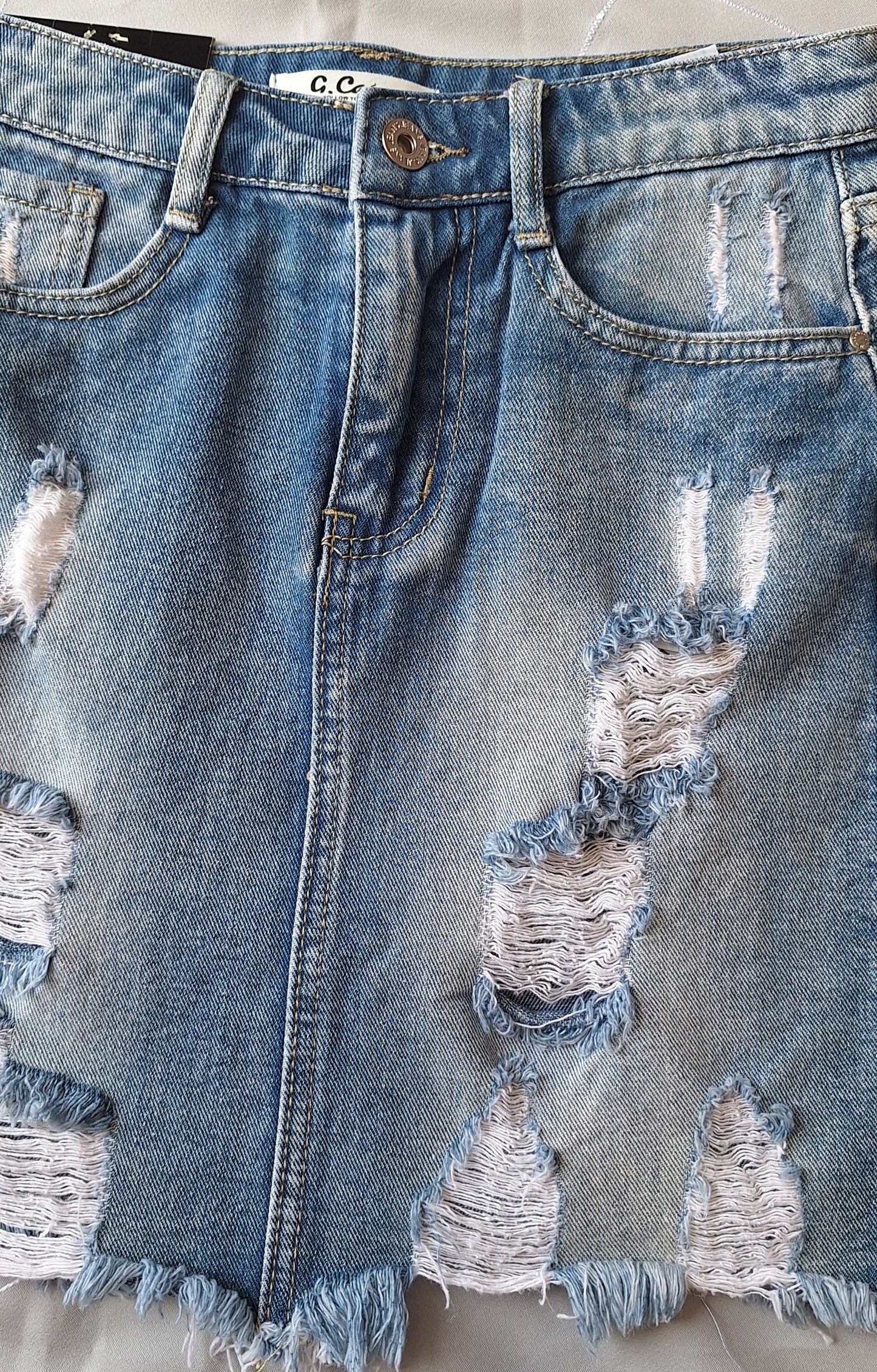 Sötétkék farmer szoknya