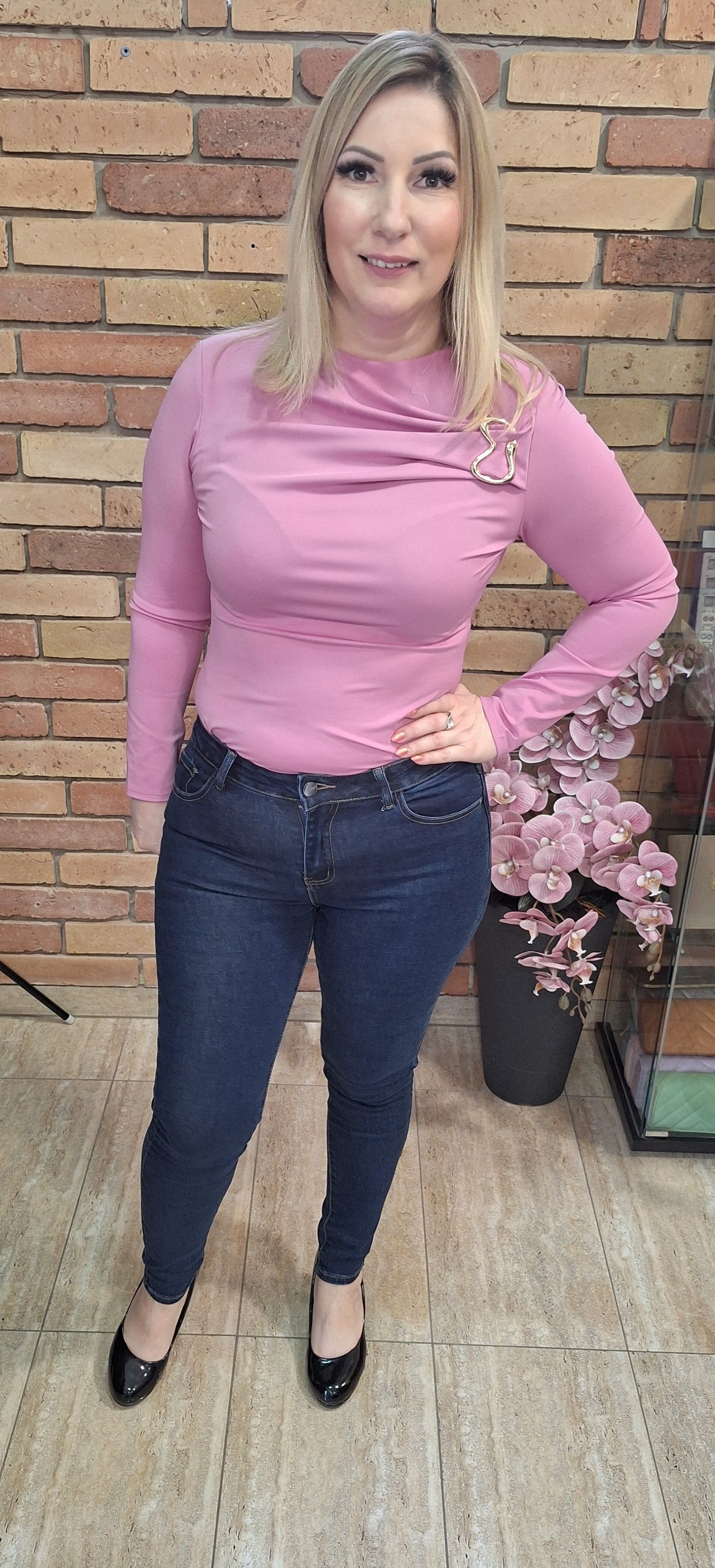 Sötétkék skinny farmer