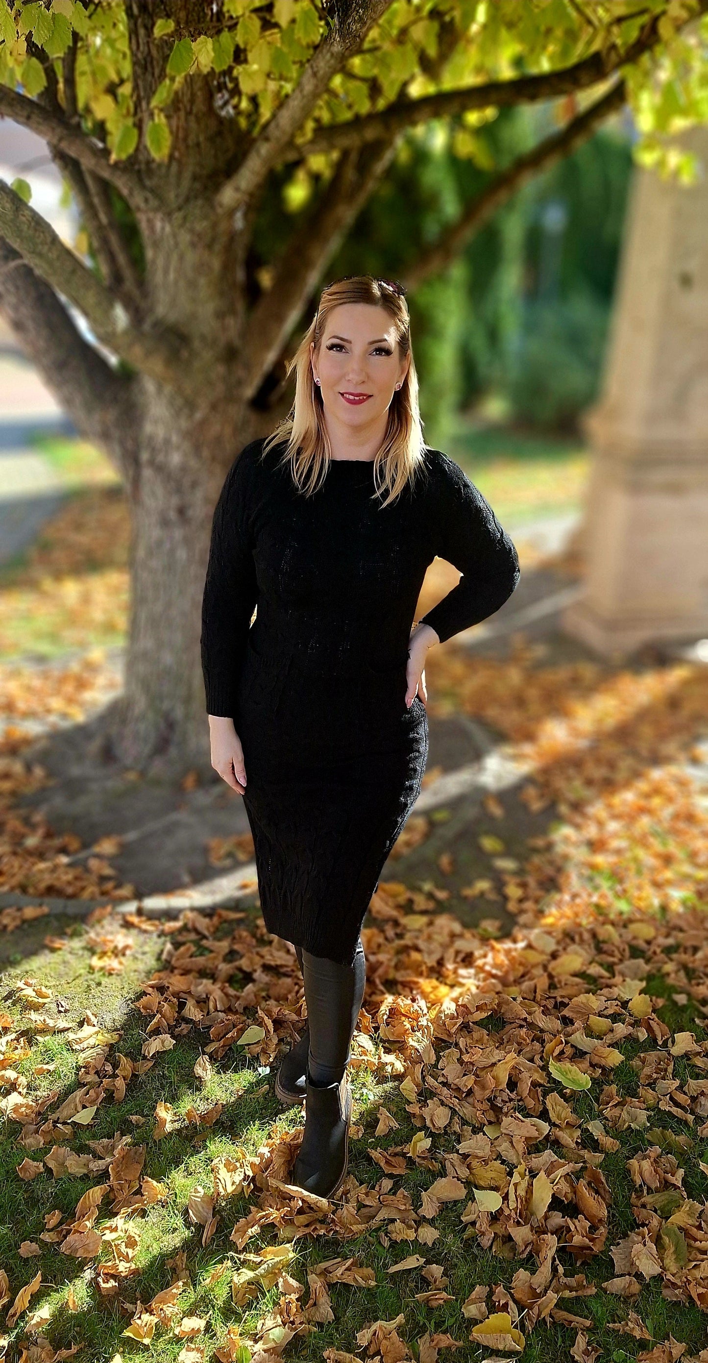 Zsebes felsliccelt tunika