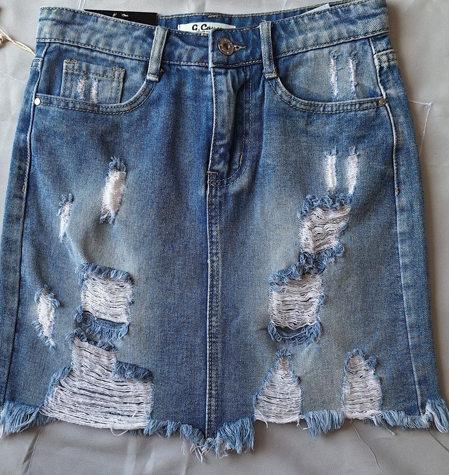 Sötétkék farmer szoknya