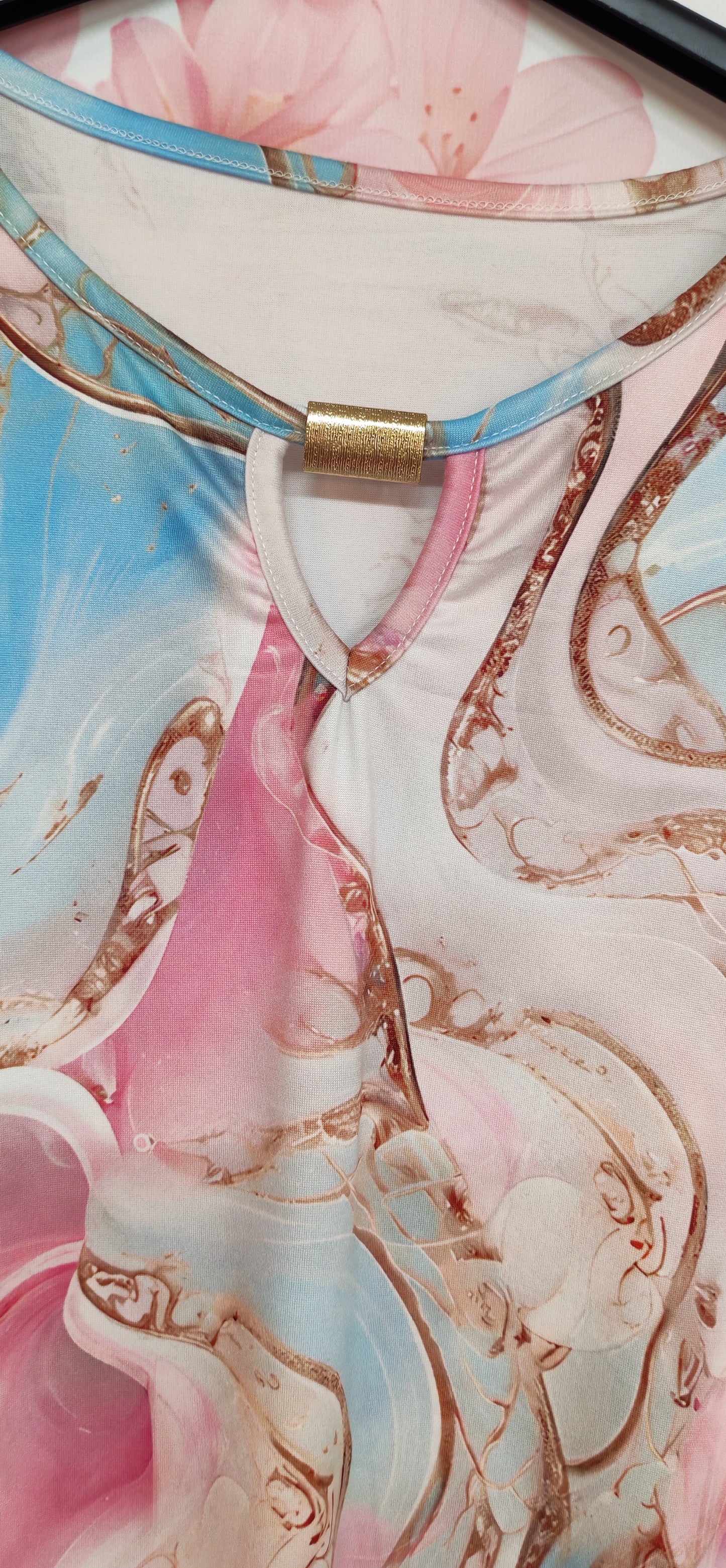 AQUARELLE Gumis aljú felső (L-XL-XXL)