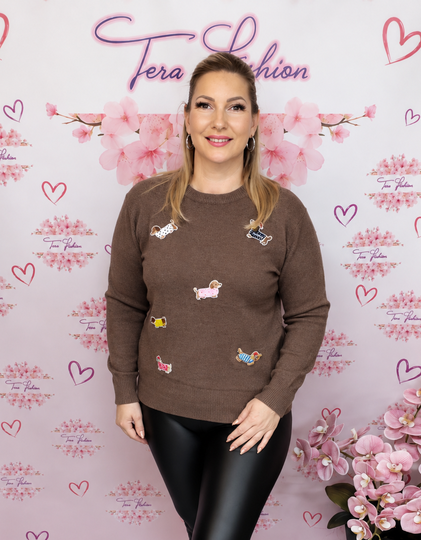 DOLLY kutyás pulóver