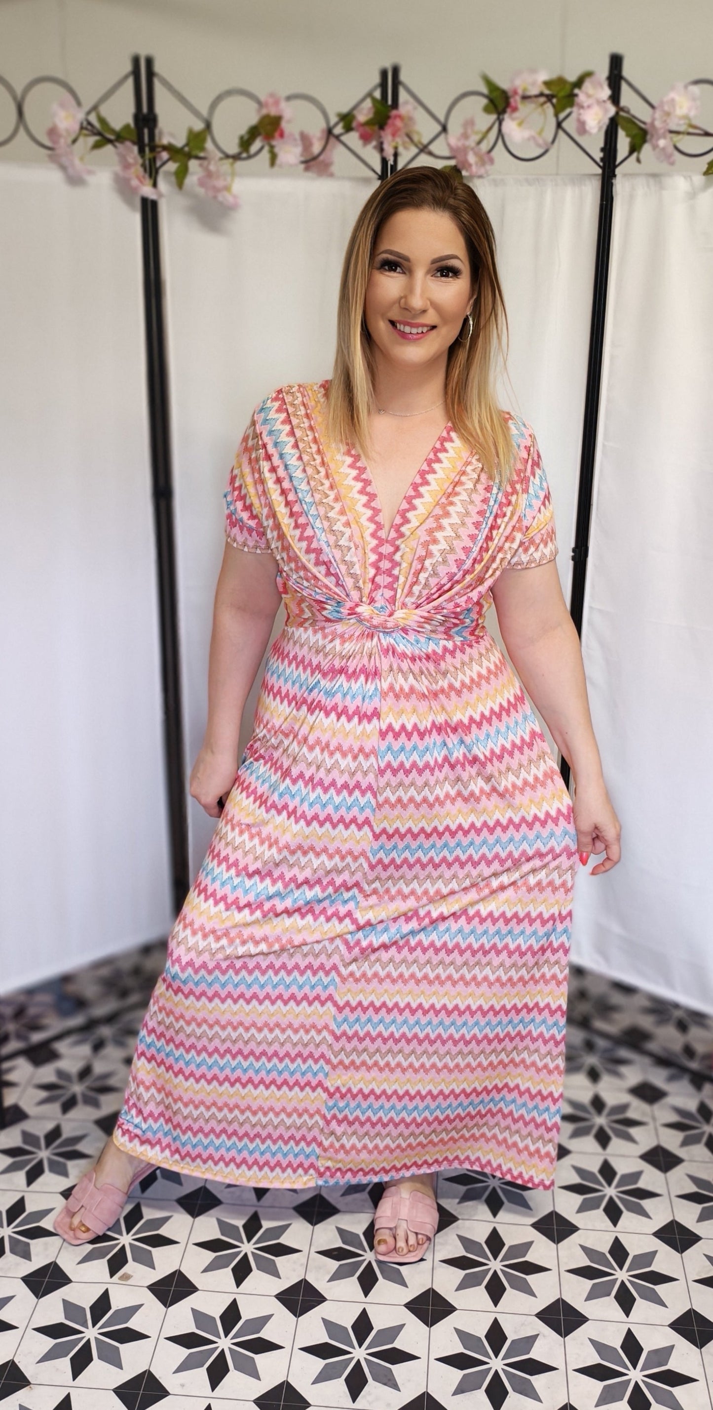 BOHO ZigZag Maxi ruha