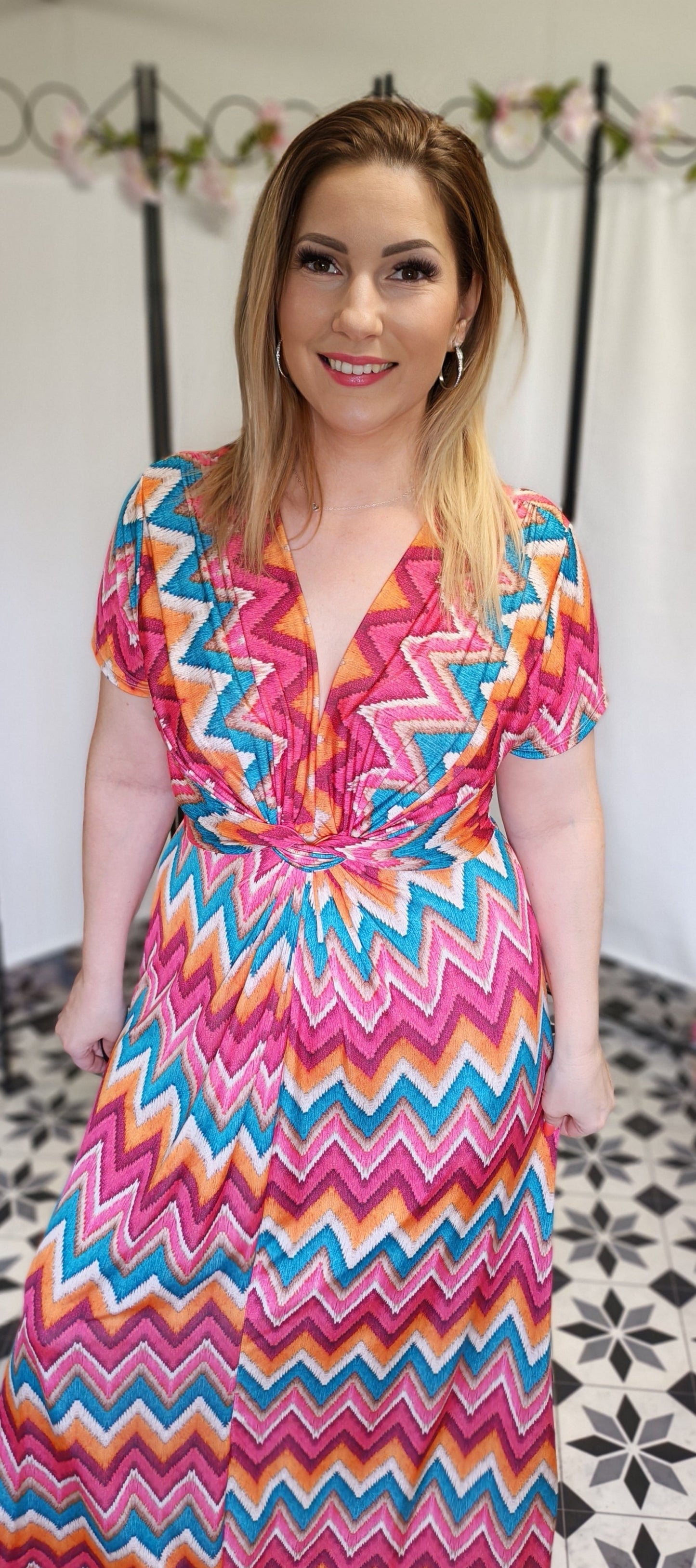 BOHO ZigZag Maxi ruha