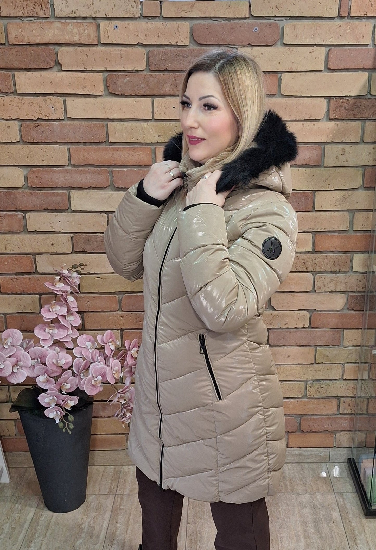 Capuccino steppelt kabát