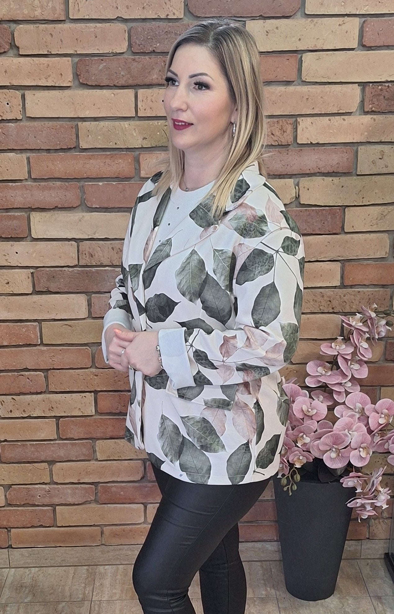 Pamut mintás blézer (M-XXL)