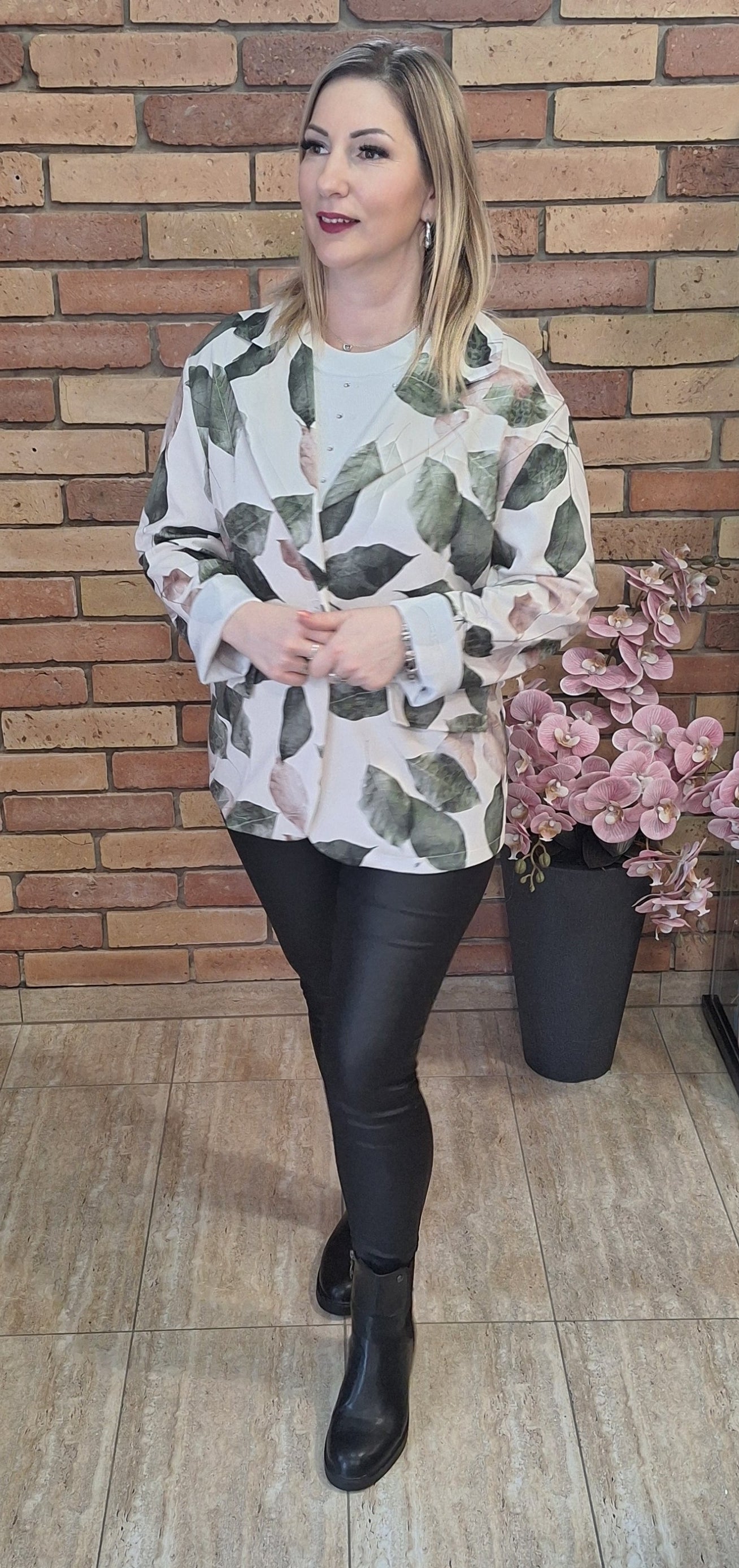 Pamut mintás blézer (M-XXL)