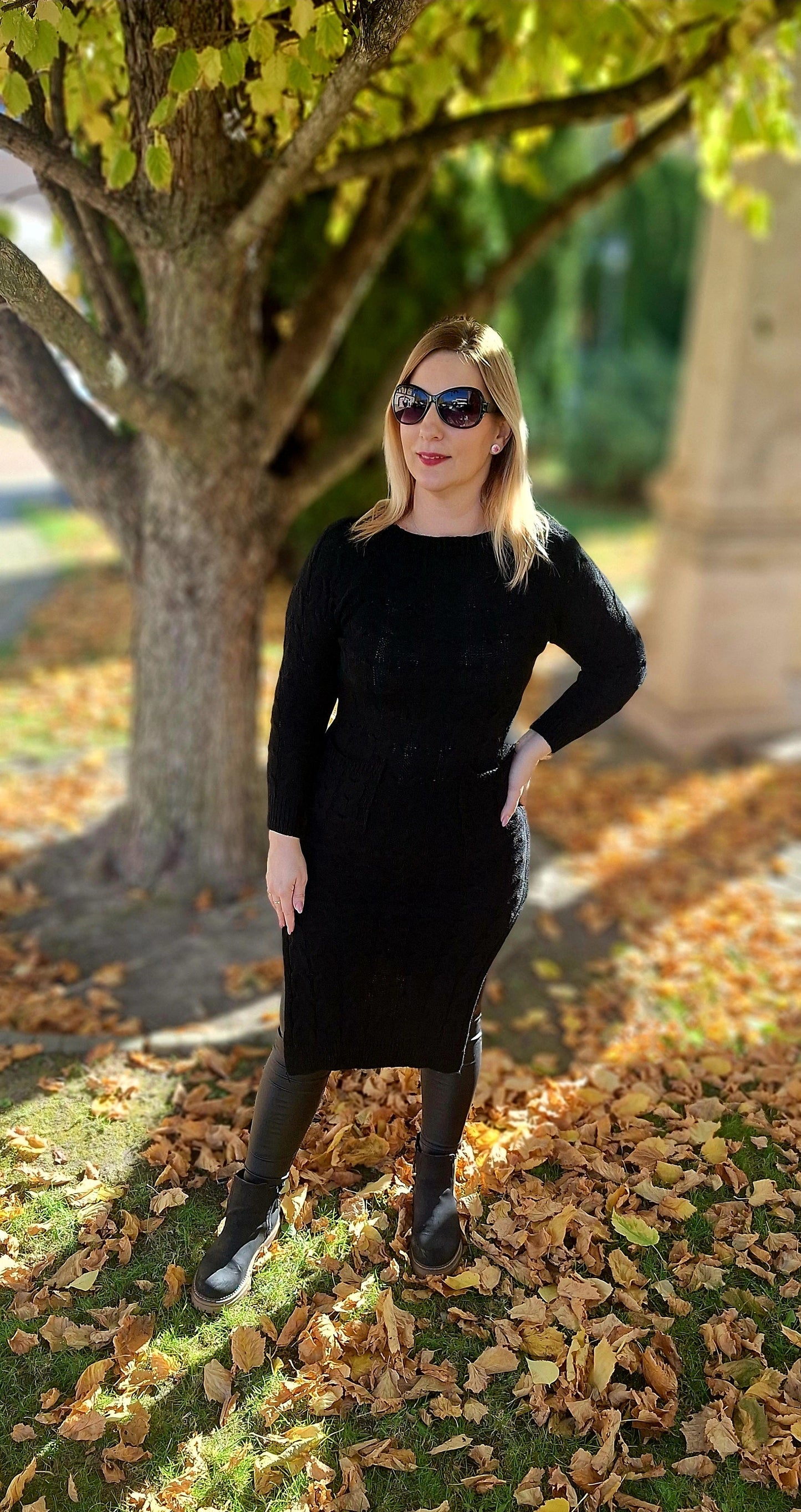 Zsebes felsliccelt tunika