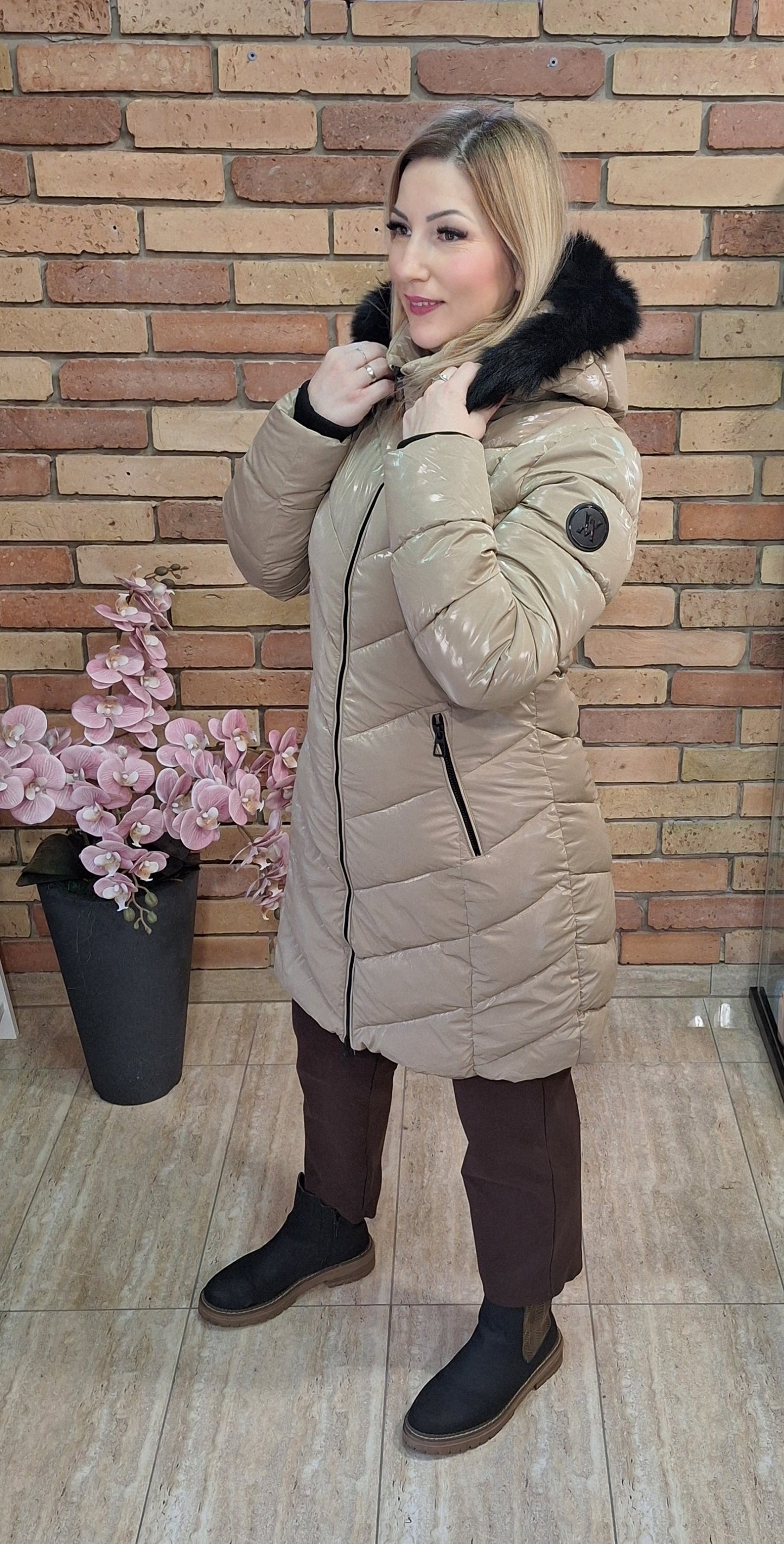 Capuccino steppelt kabát