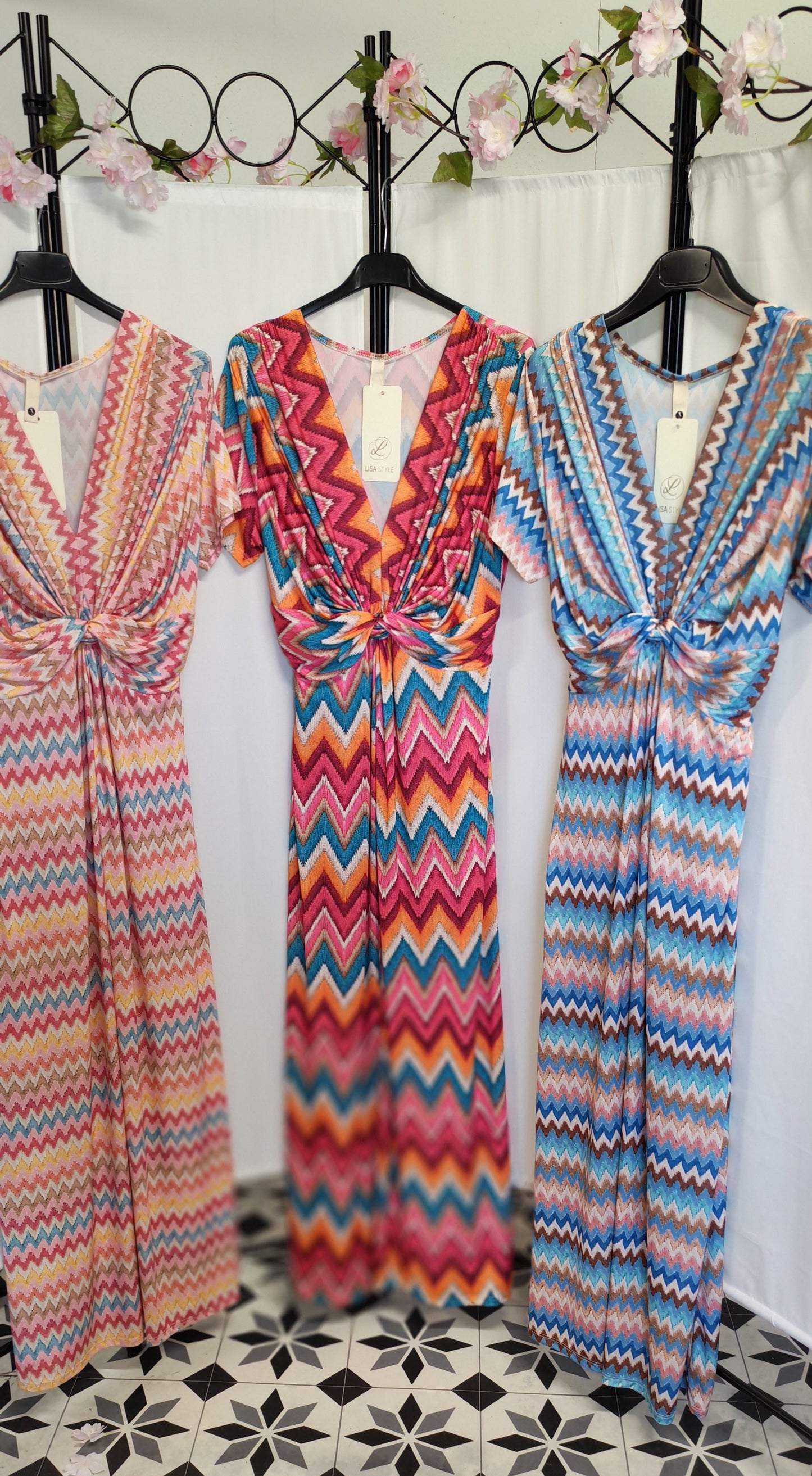 BOHO ZigZag Maxi ruha