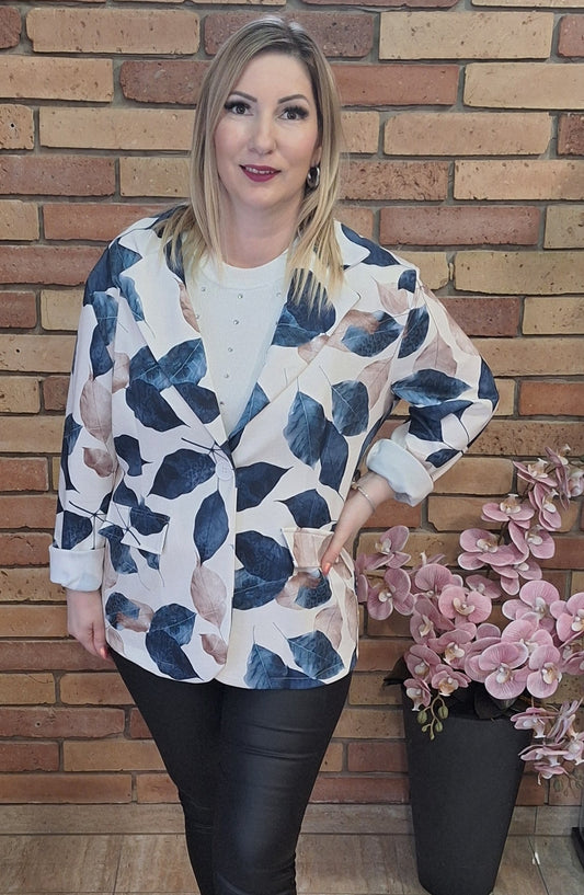 Pamut mintás blézer (M-XXL)