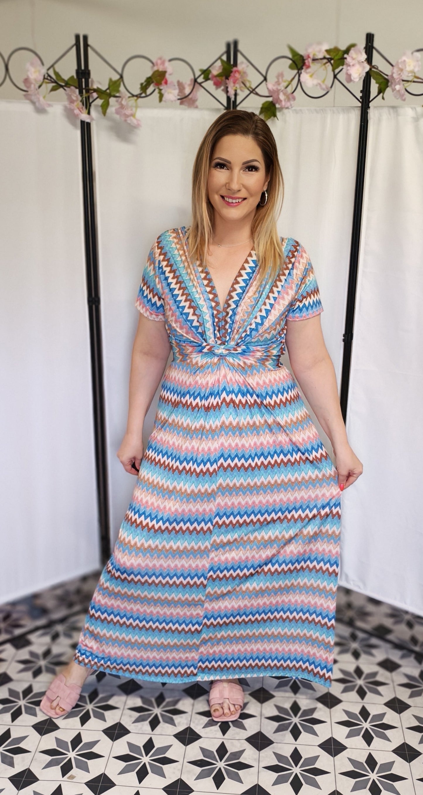 BOHO ZigZag Maxi ruha