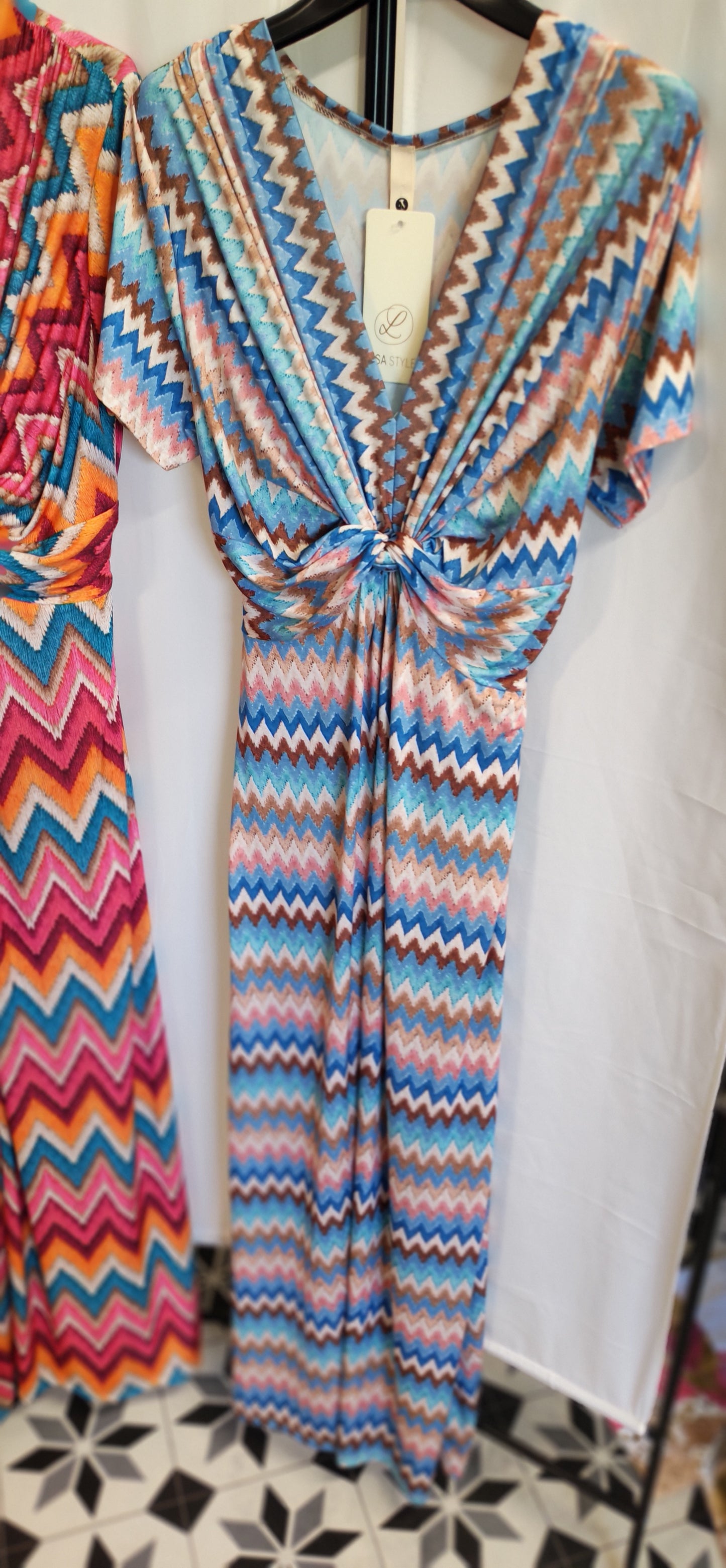 BOHO ZigZag Maxi ruha