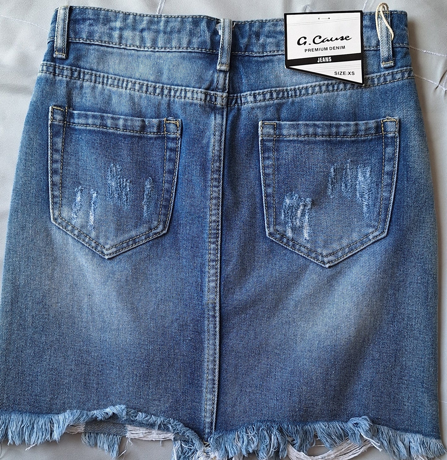 Sötétkék farmer szoknya