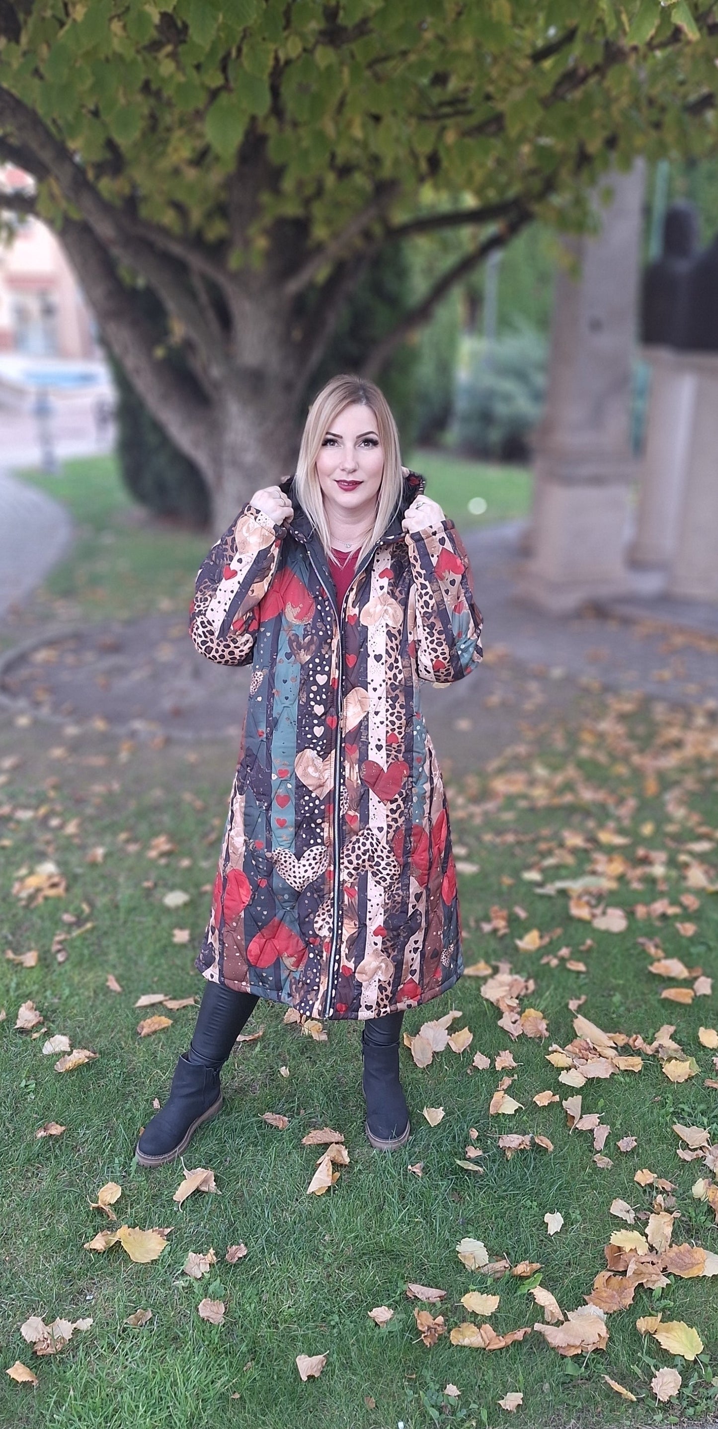 Prémium, mintás kabát