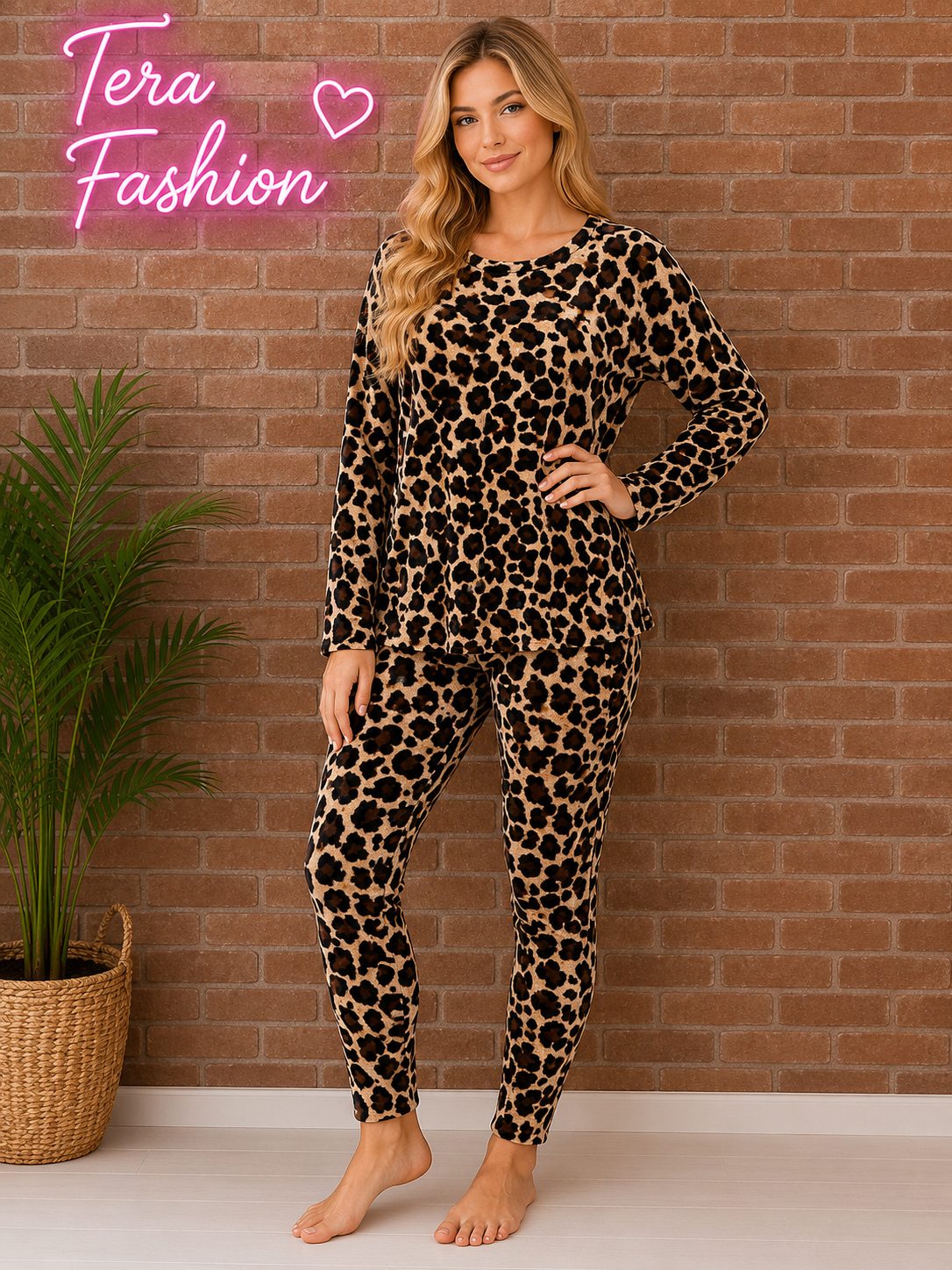 SAVANNA Nagy méretű plüss ocelot mintás szett